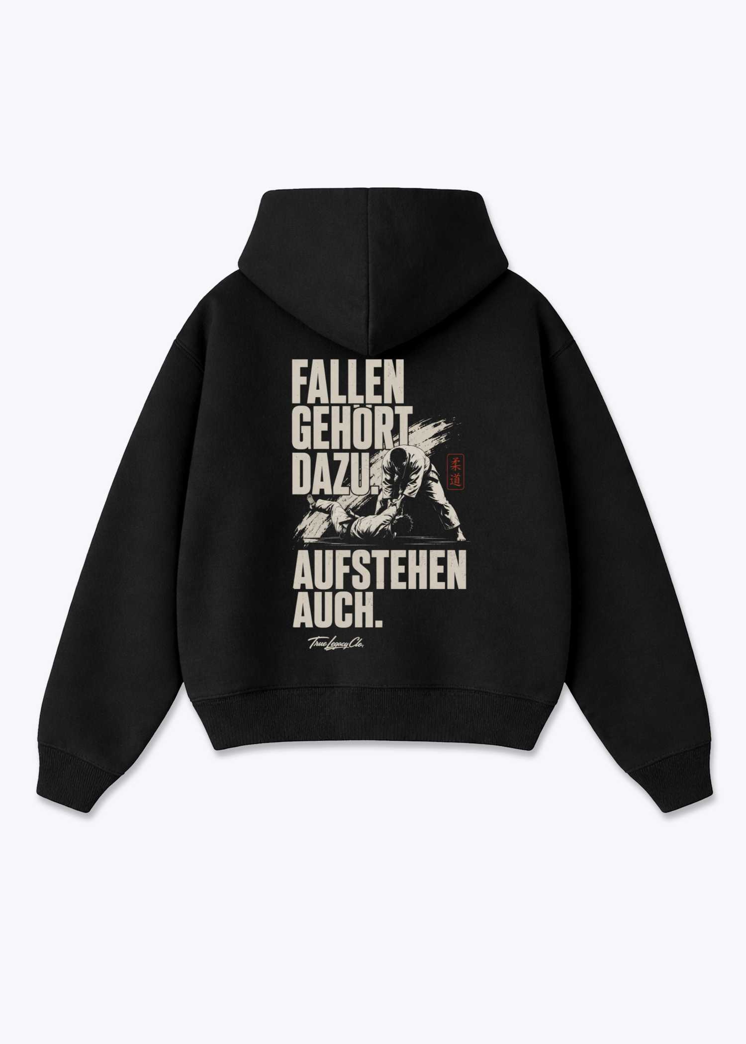 FALLEN GEHÖRT DAZU - Oversized Hoodie - Black Back (Designed)