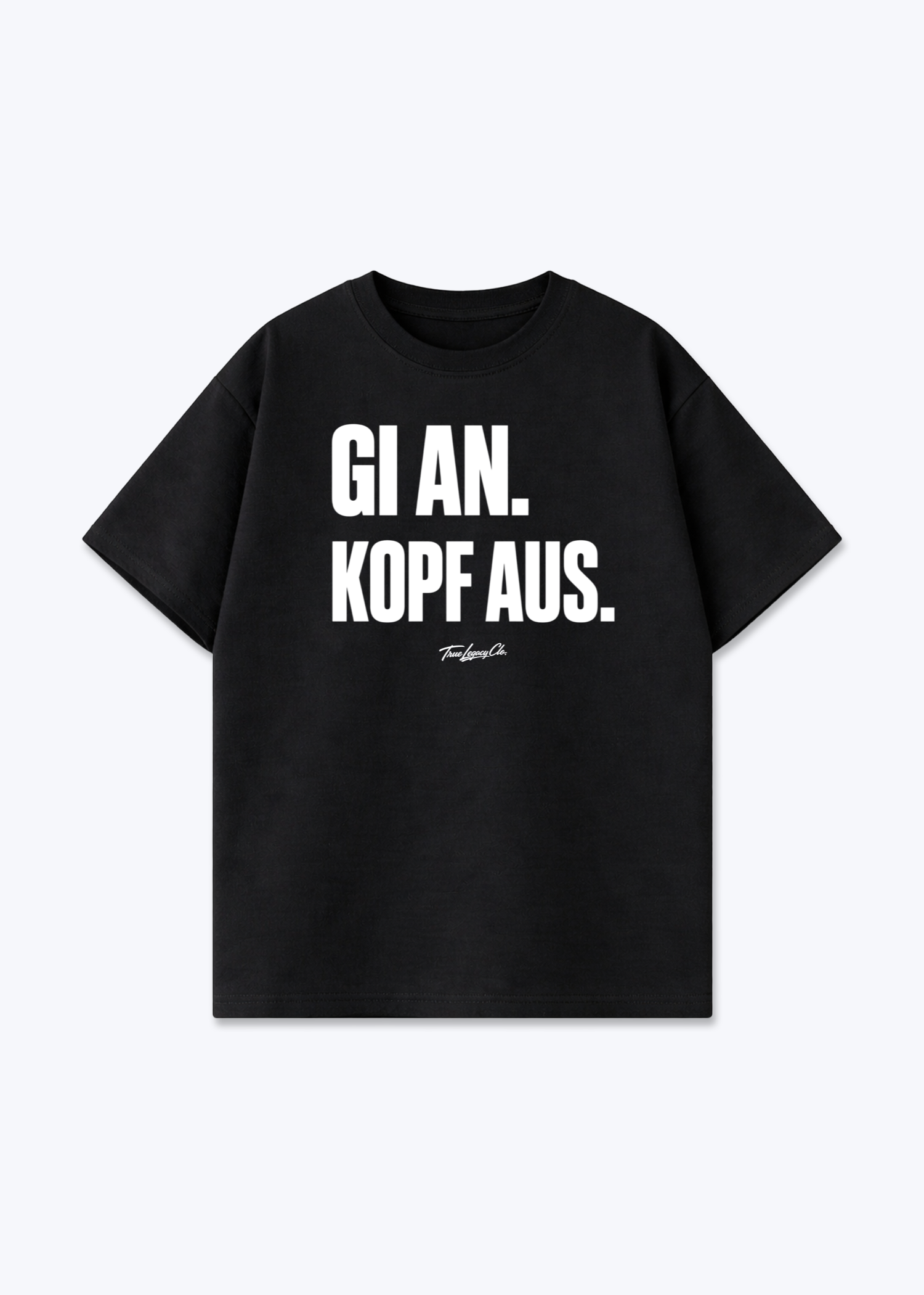 GI AN - Oversized Shirt - Black Front (Designed)