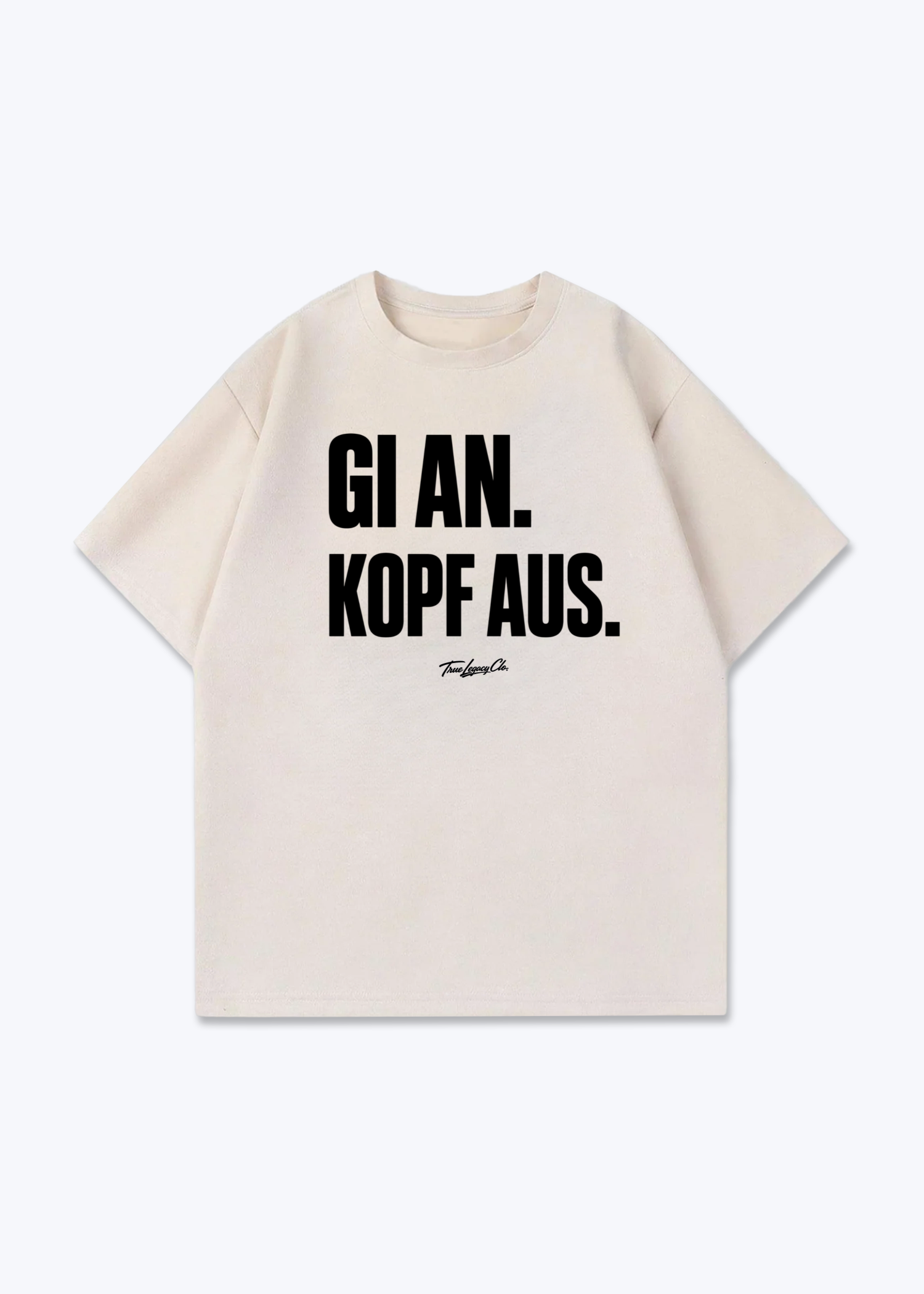 GI AN - Oversized Shirt - Beige Front (Designed)