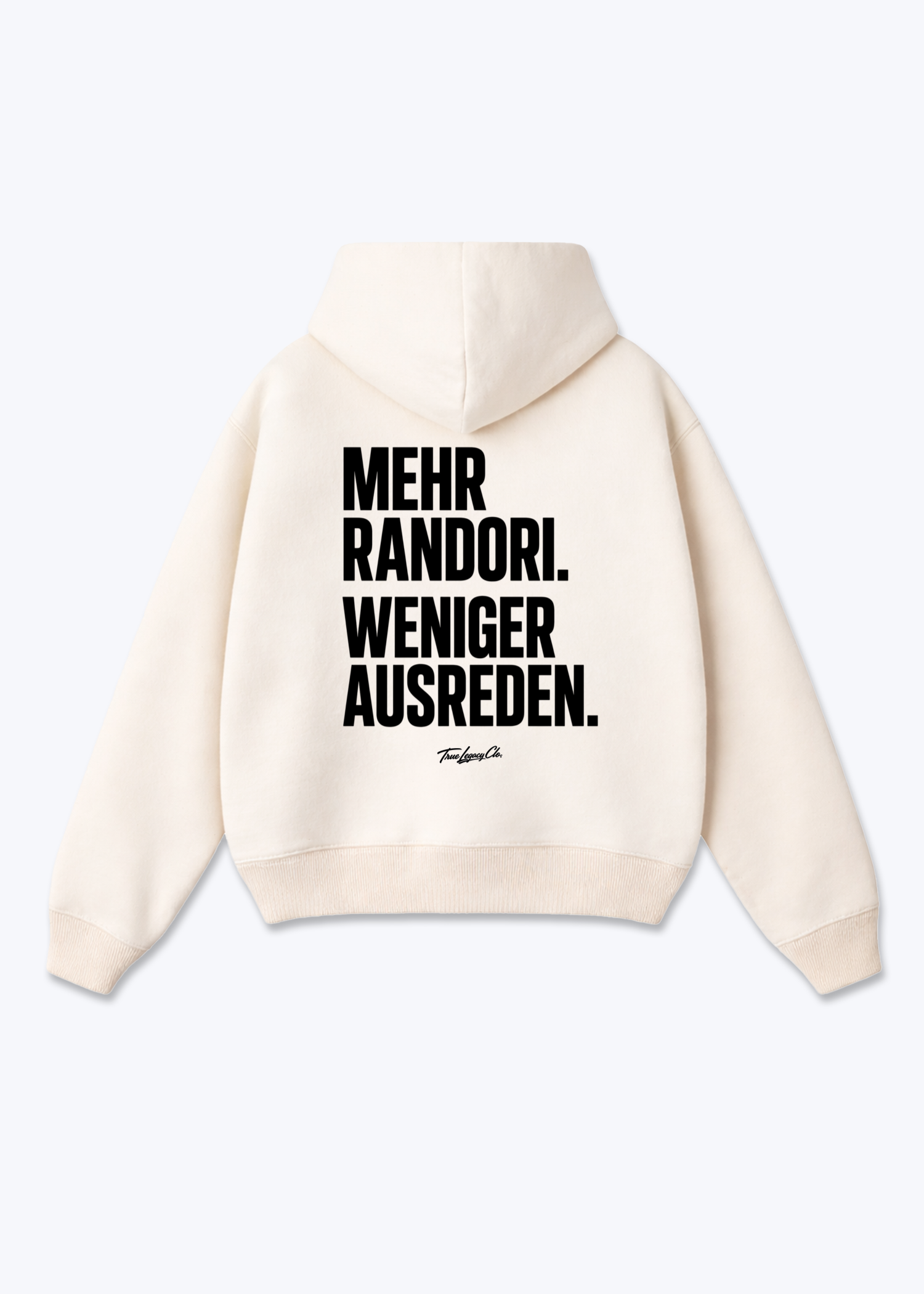 MEHR RANDORI - Oversized Hoodie - Beige Back (Designed)