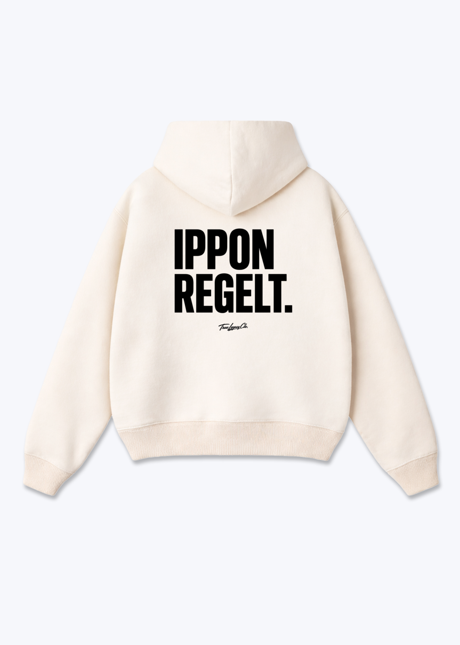 IPPON REGELT - Oversized Hoodie - Beige Back (Designed)
