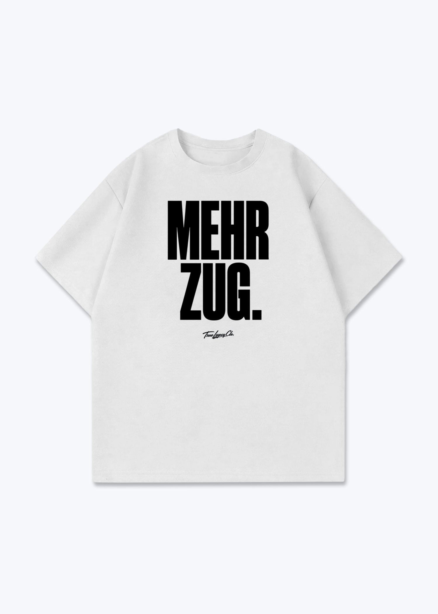 MEHR ZUG - Oversized Shirt - White Front (Designed)