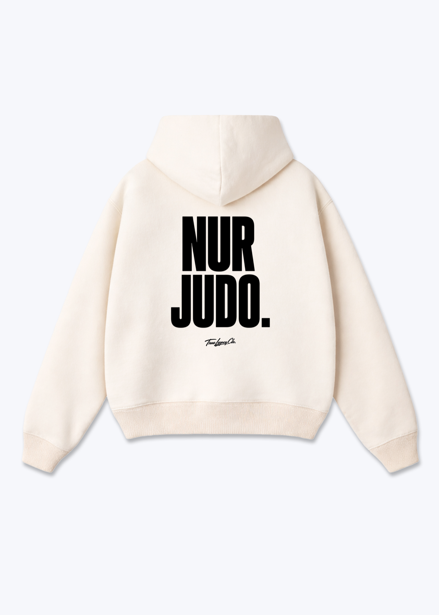 NUR JUDO - Oversized Hoodie - Beige Back (Designed)