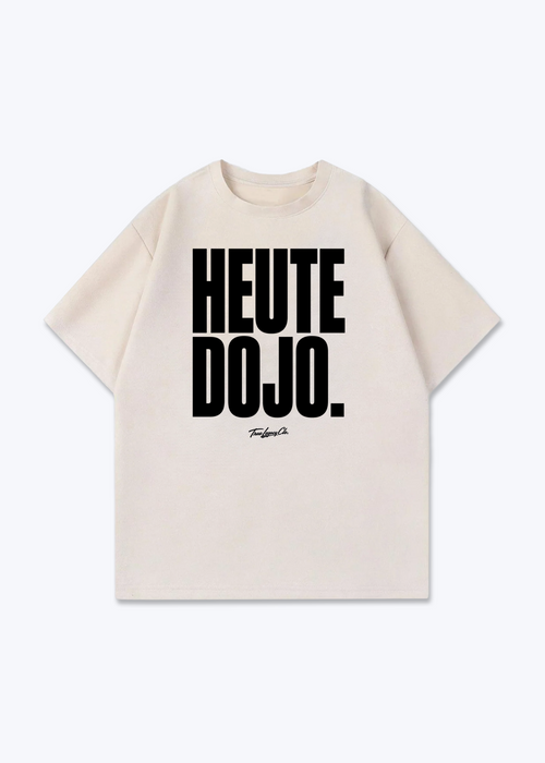 HEUTE DOJO - Oversized Shirt - Beige Front (Designed)