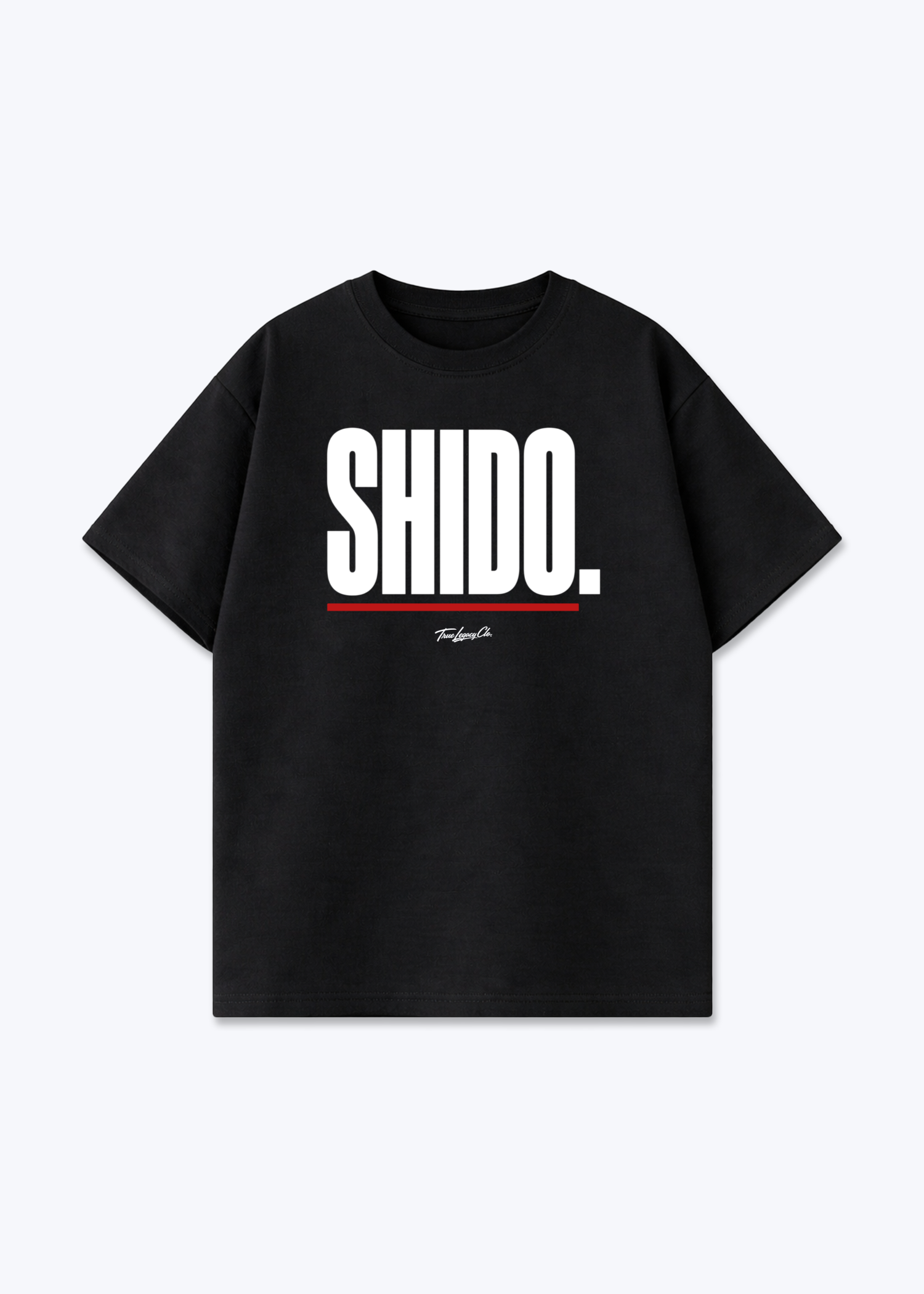 SHIDO. - Oversized Shirt - Black Front (Designed)