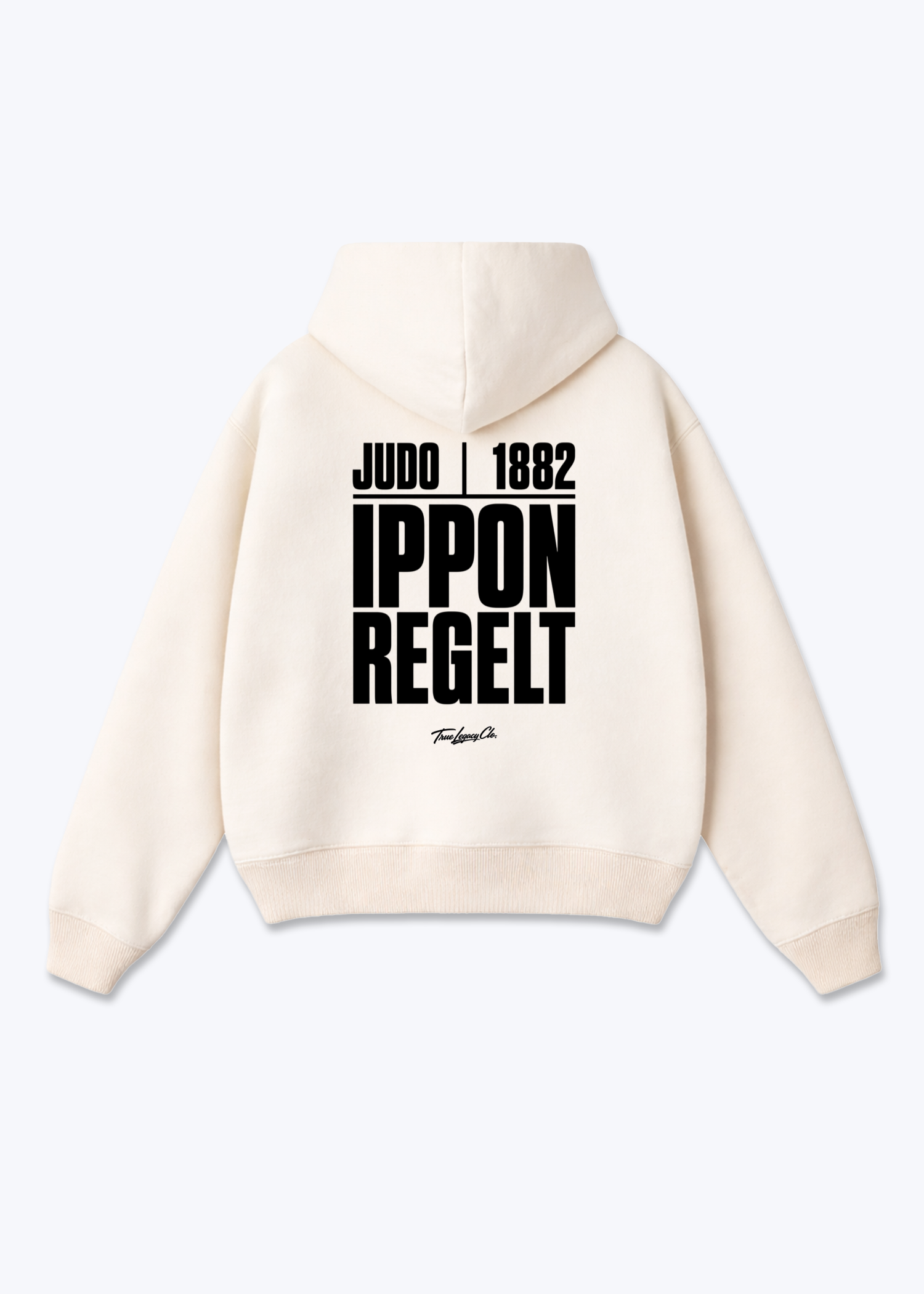 IPPON REGELT. | 1882 - Oversized Hoodie - Beige Back (Designed)