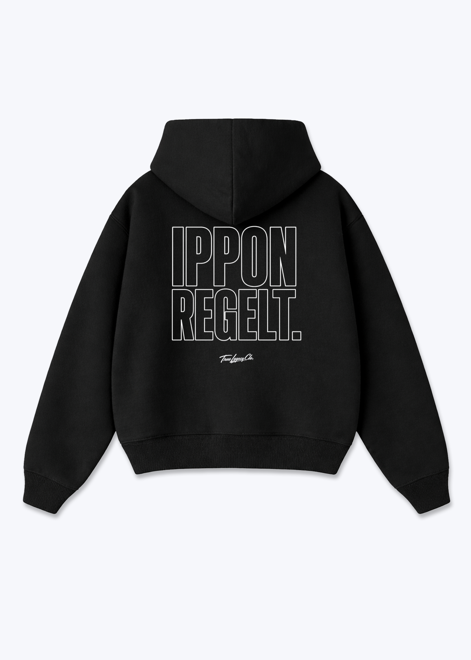 IPPON REGELT. | OUTLINE - Oversized Hoodie - Black Back (Designed)