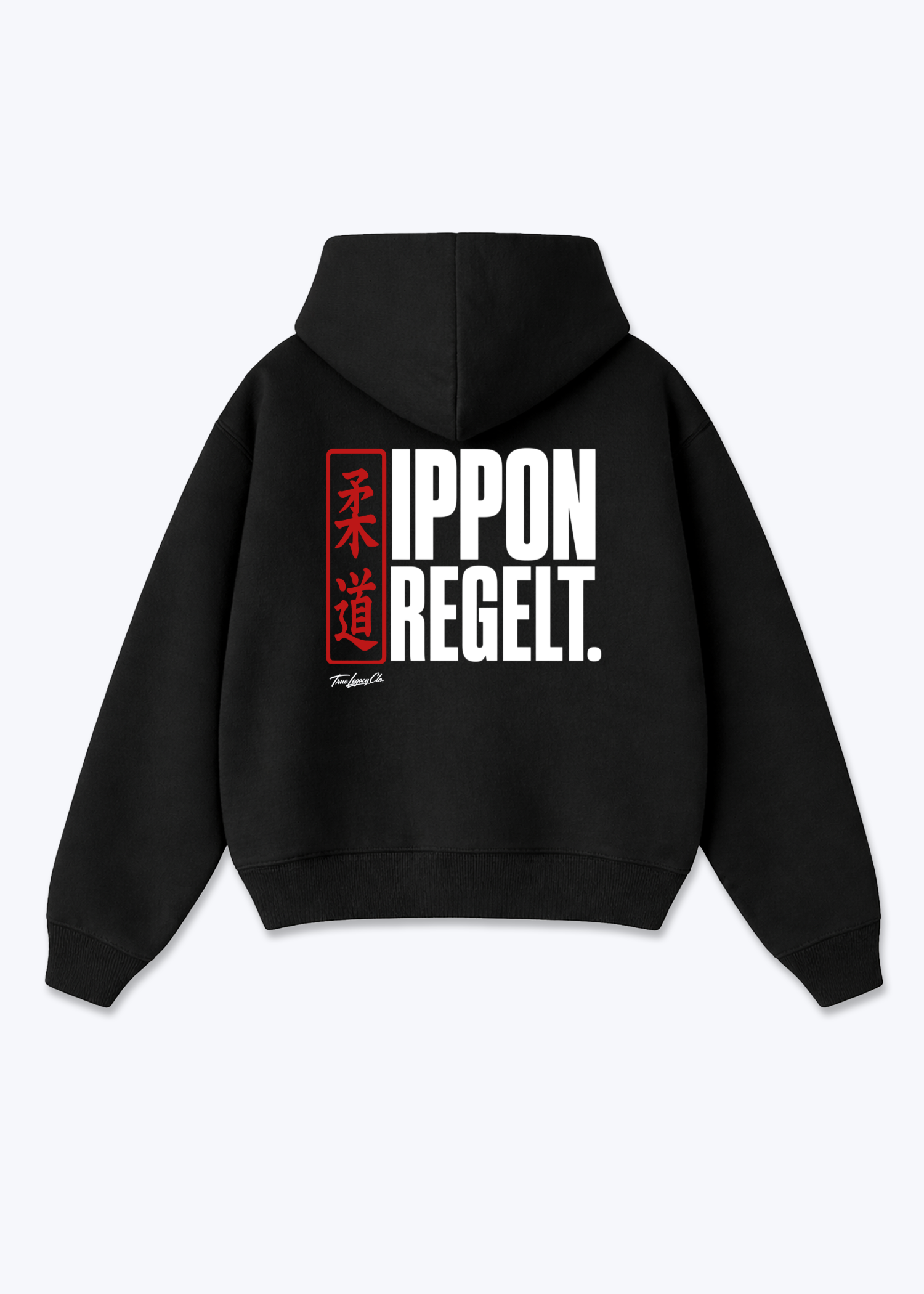 IPPON REGELT. | KANJI - Oversized Hoodie - Black Back (Designed)