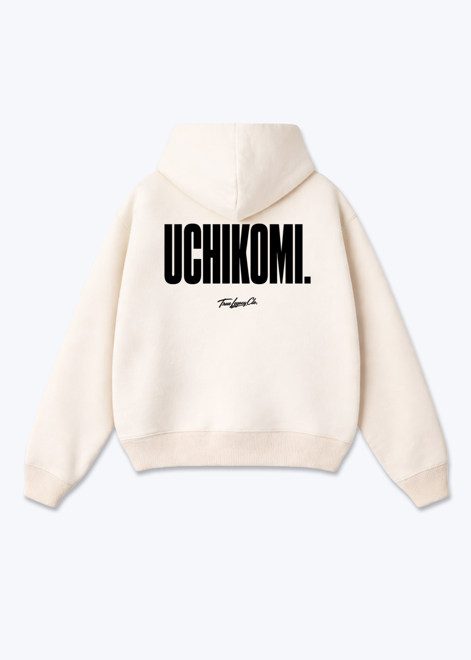UCHIKOMI - Oversized Hoodie - Beige Back (Designed)