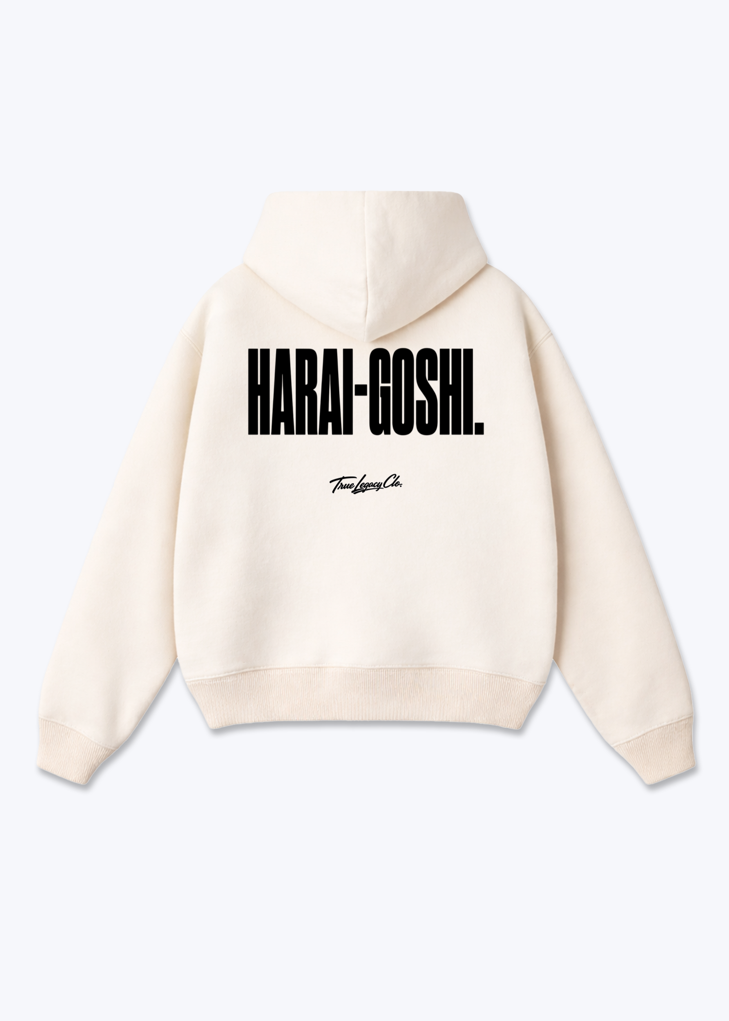 HARAI GOSHI - Oversized Hoodie - Beige Back (Designed)