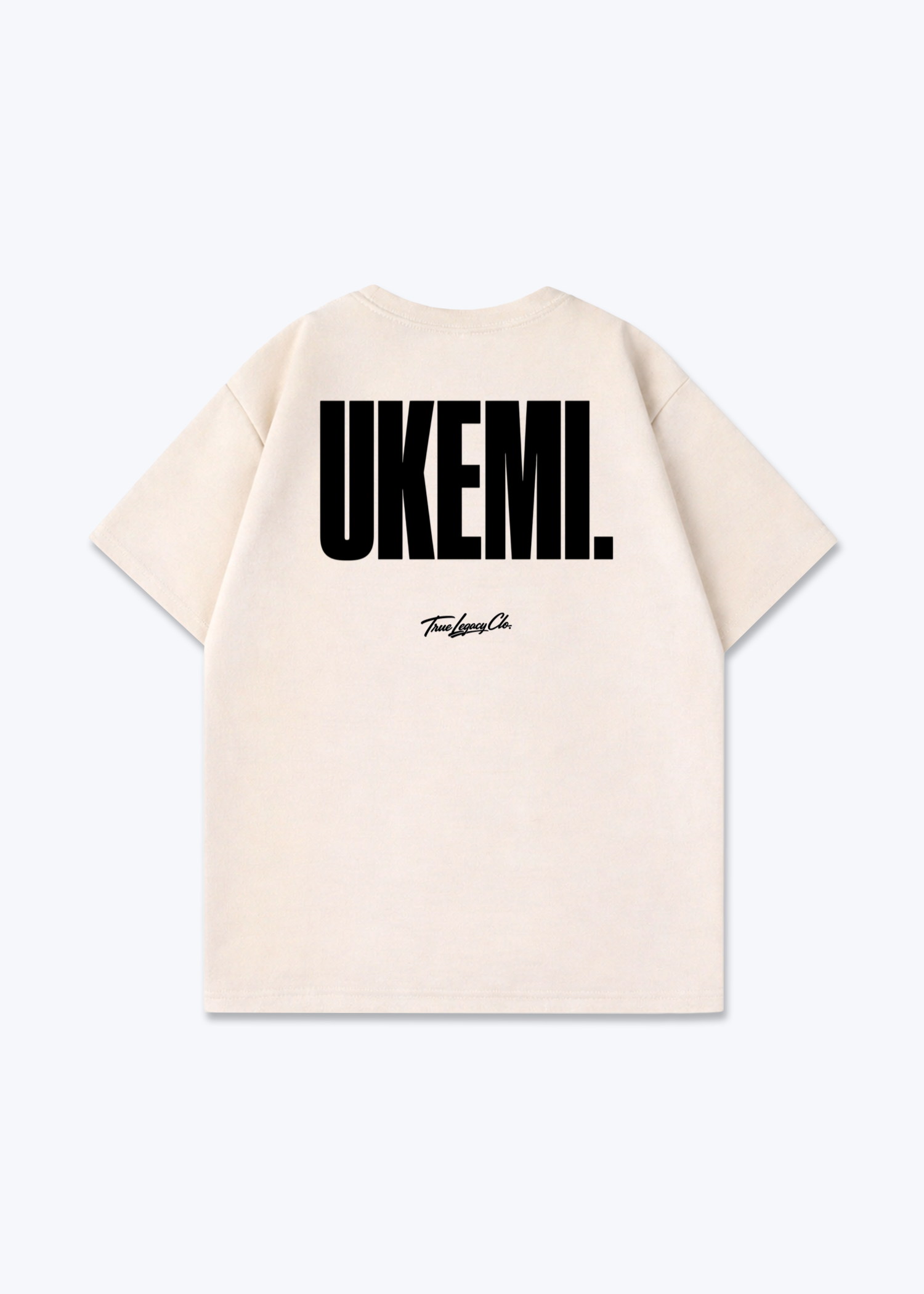 UKEMI - Oversized Shirt - Beige Back (Designed)