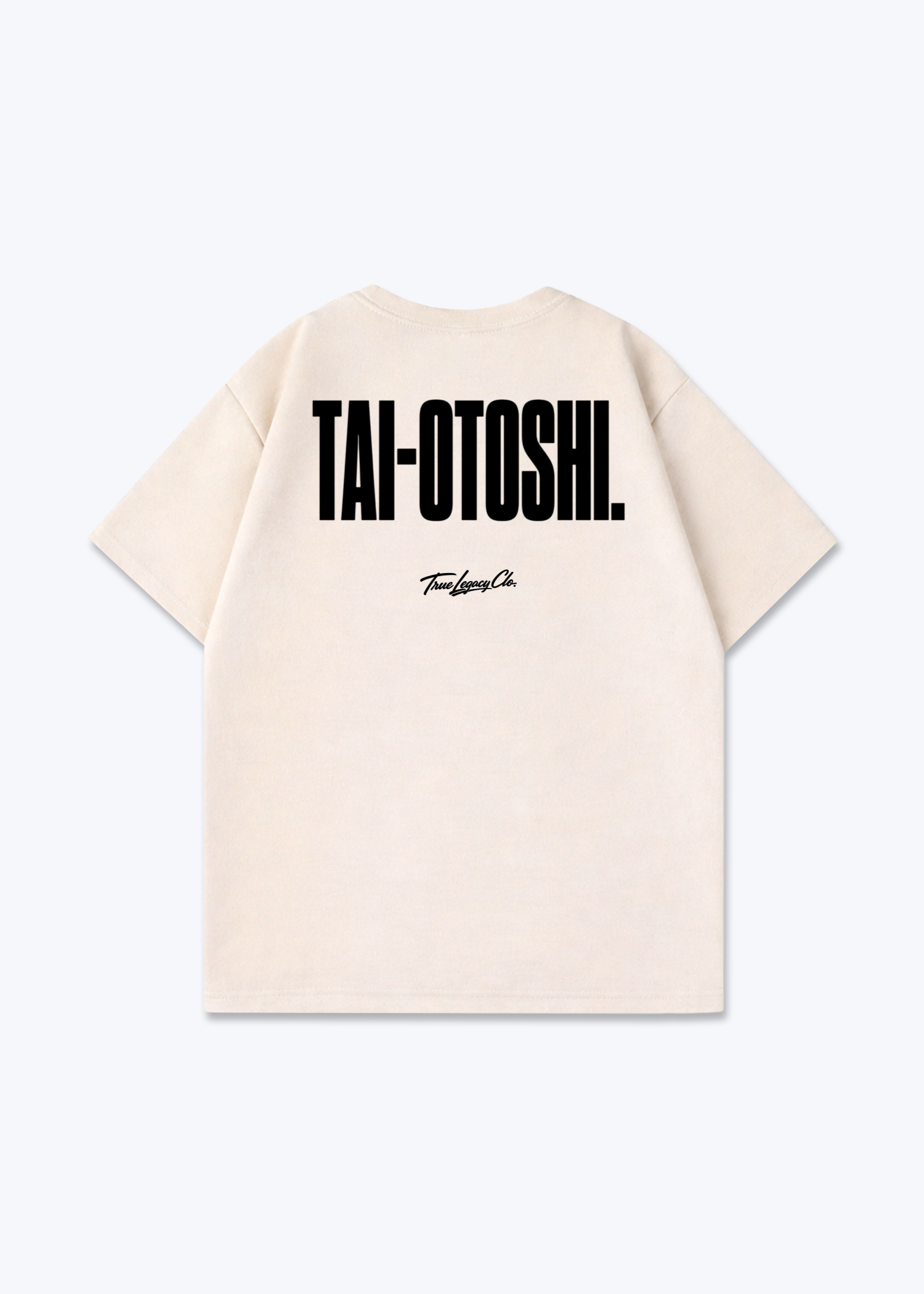 TAI-OTOSHI - Oversized Shirt - Beige Back (Designed)