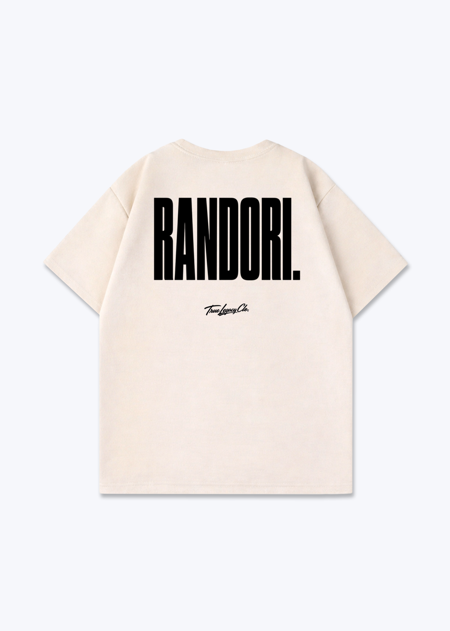 RANDORI - Oversized Shirt - Beige Back (Designed)