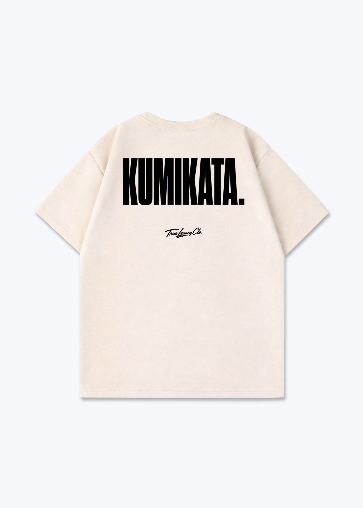 KUMIKATA - Oversized Shirt - Beige Back (Designed)