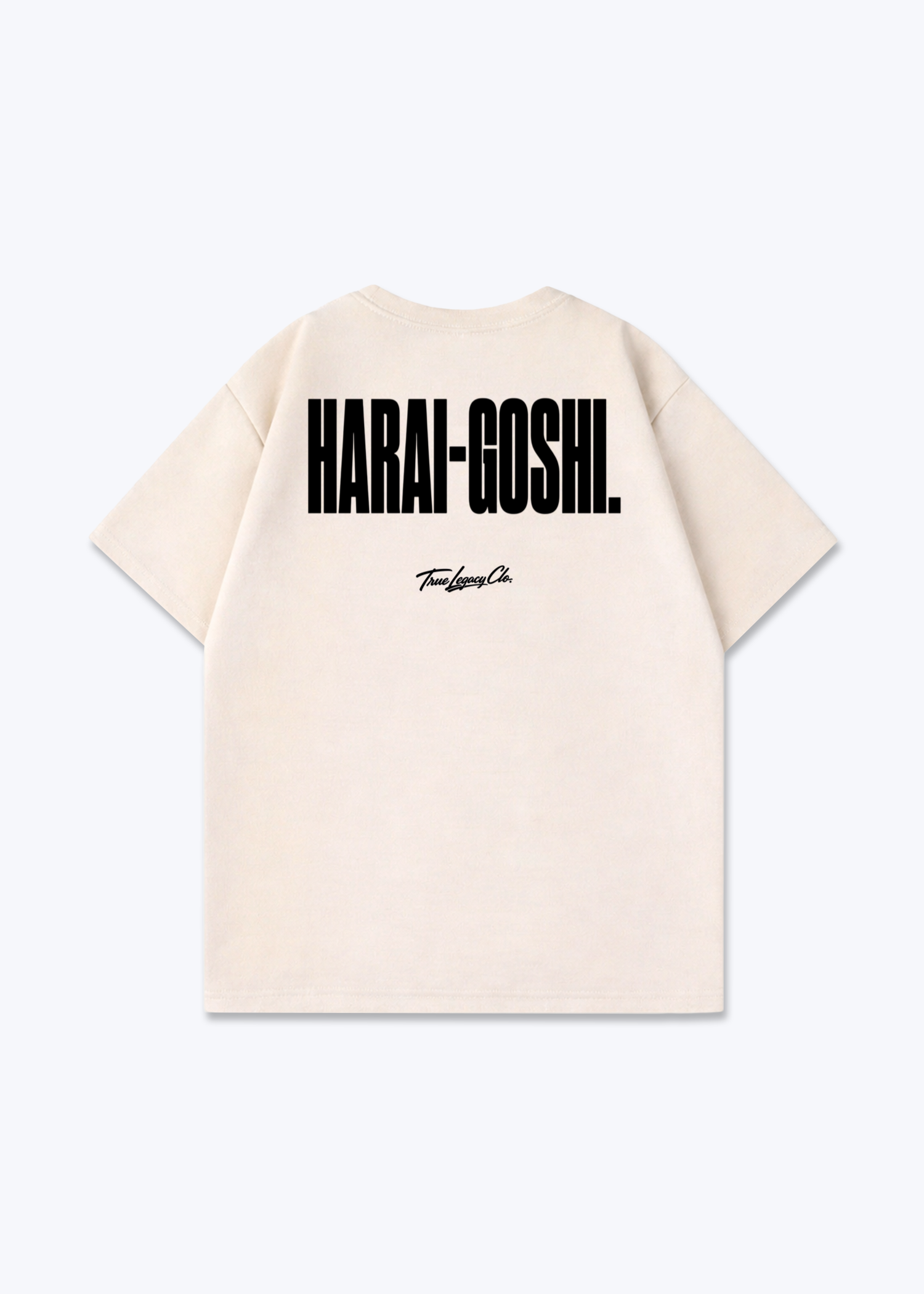 HARAI-GOSHI - Oversized Shirt - Beige Back (Designed)