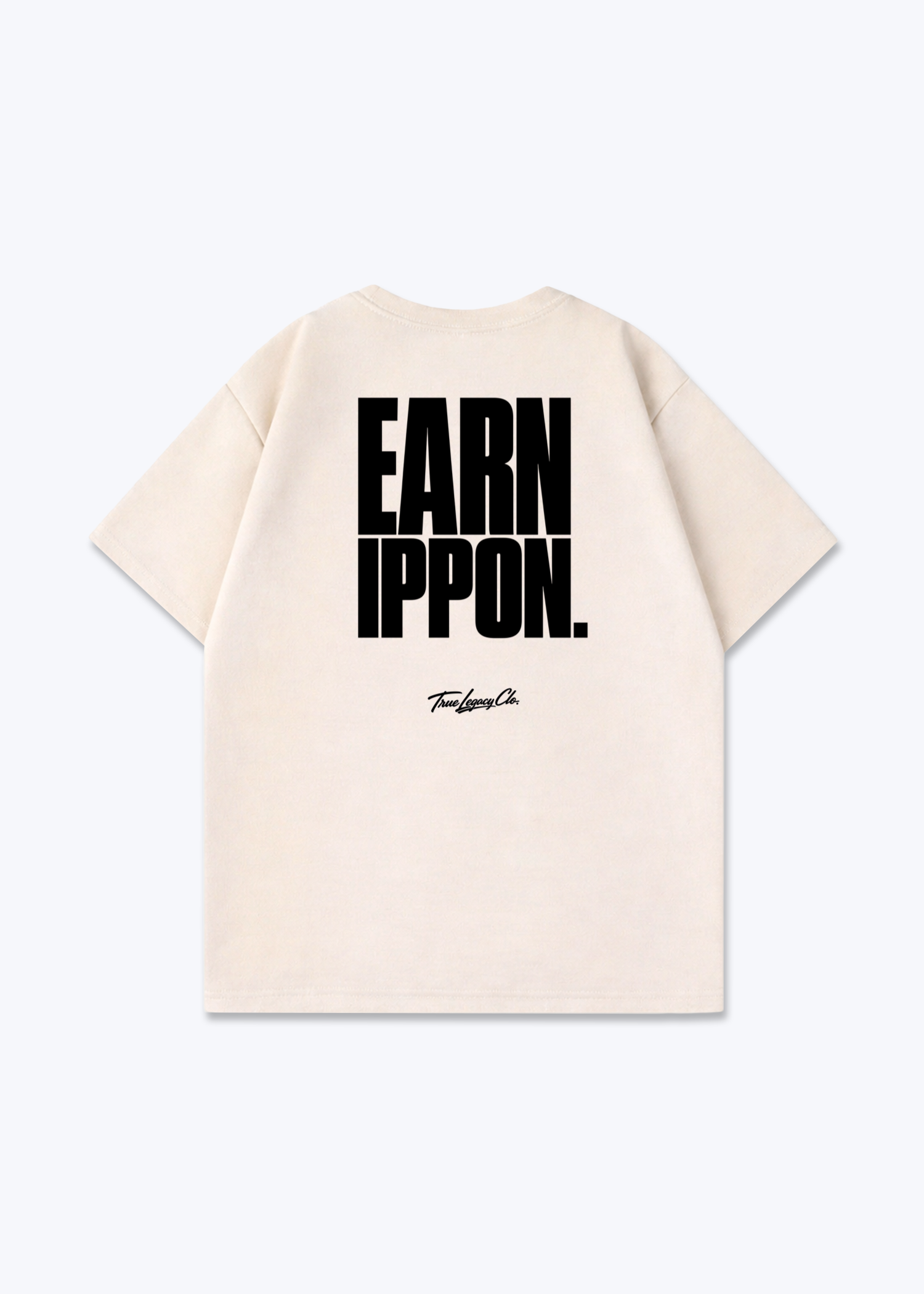 EARN IPPON - Oversized Shirt - Beige Back (Designed)