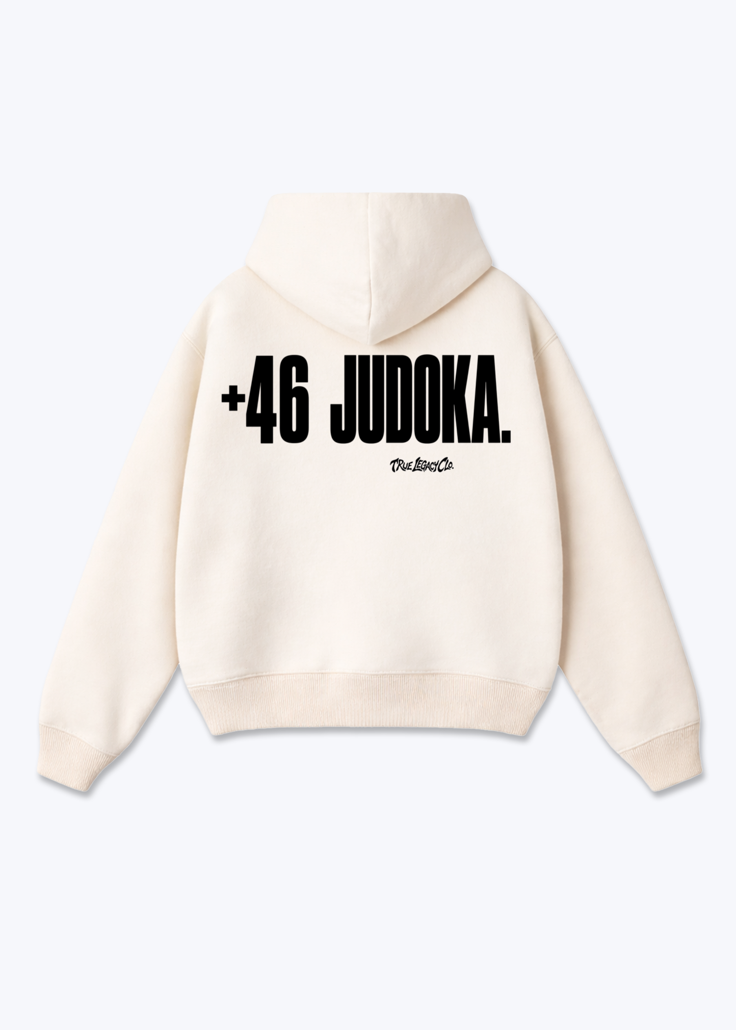 '+46 JUDOKA (SE) - Oversized Hoodie - Beige Back (Designed)