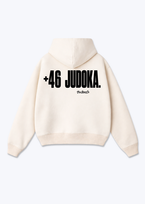 '+46 JUDOKA (SE) - Oversized Hoodie - Beige Back (Designed)