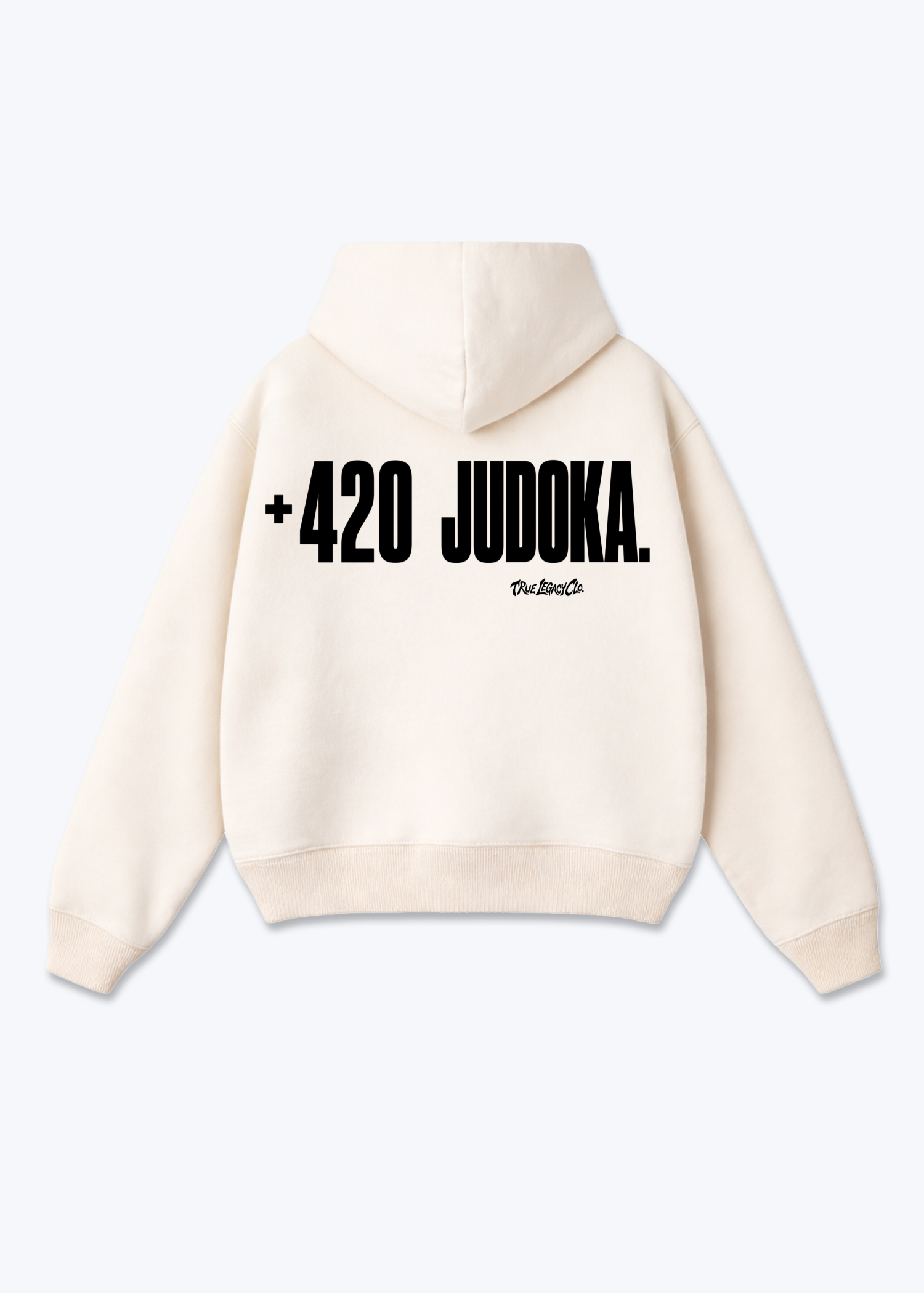 '+420 JUDOKA (CZ) - Oversized Hoodie - Beige Back (Designed)