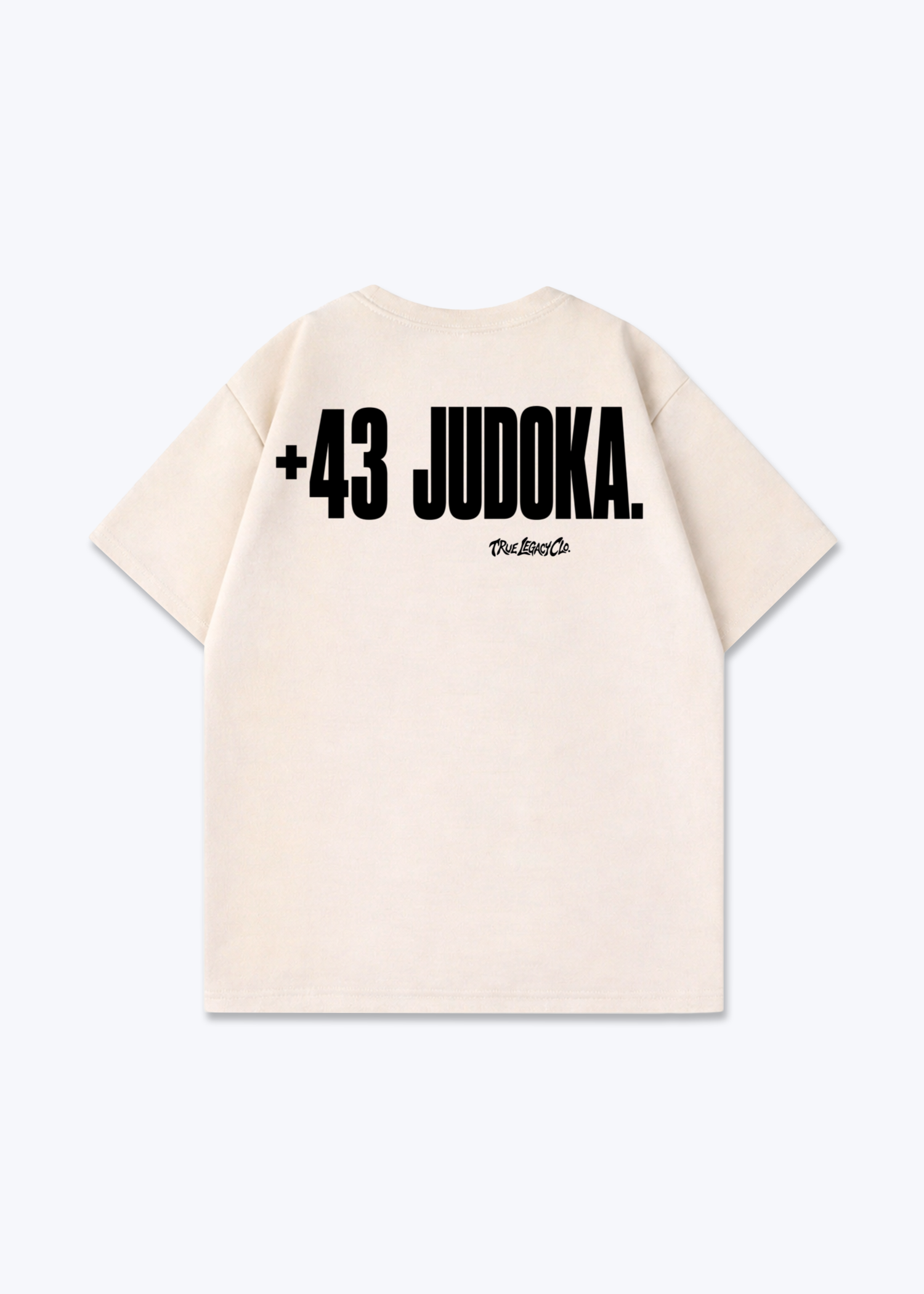 '+43 JUDOKA (AT) - Oversized Shirt - Beige Back (Designed)
