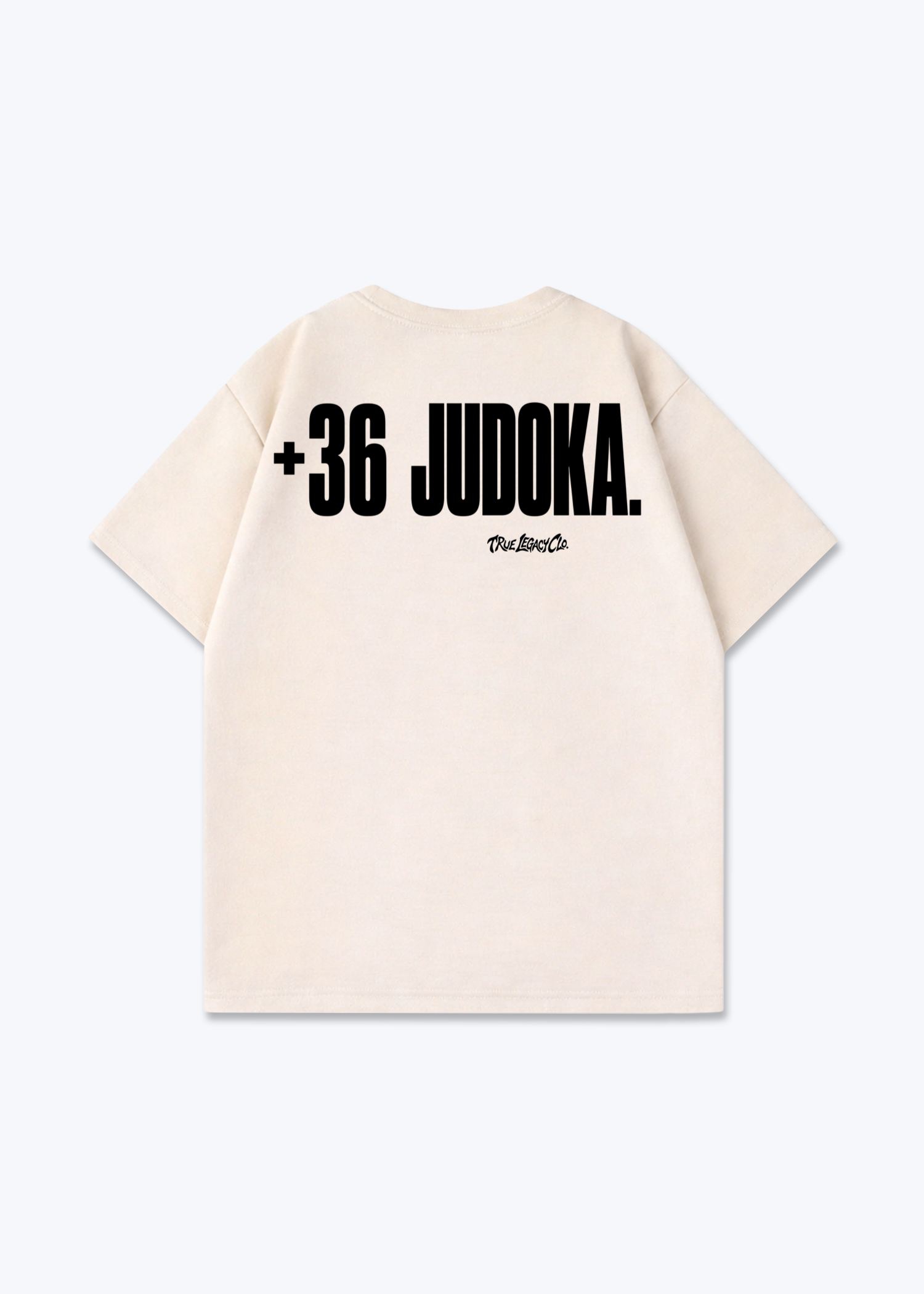 '+36 JUDOKA (HU) - Oversized Shirt - Beige Back (Designed)