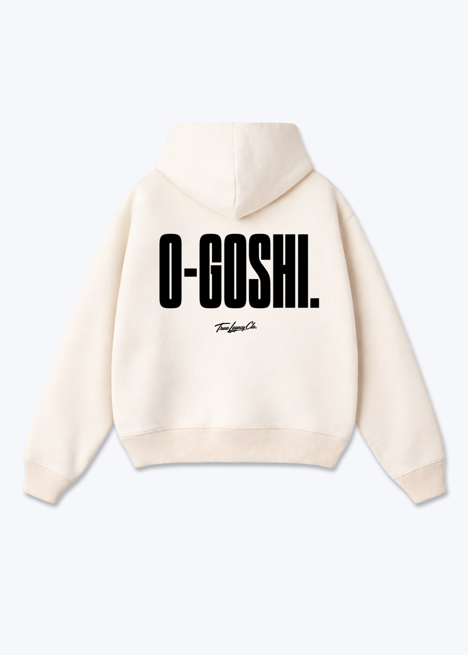 O-GOSHI - Oversized Hoodie - Beige Back (Designed)