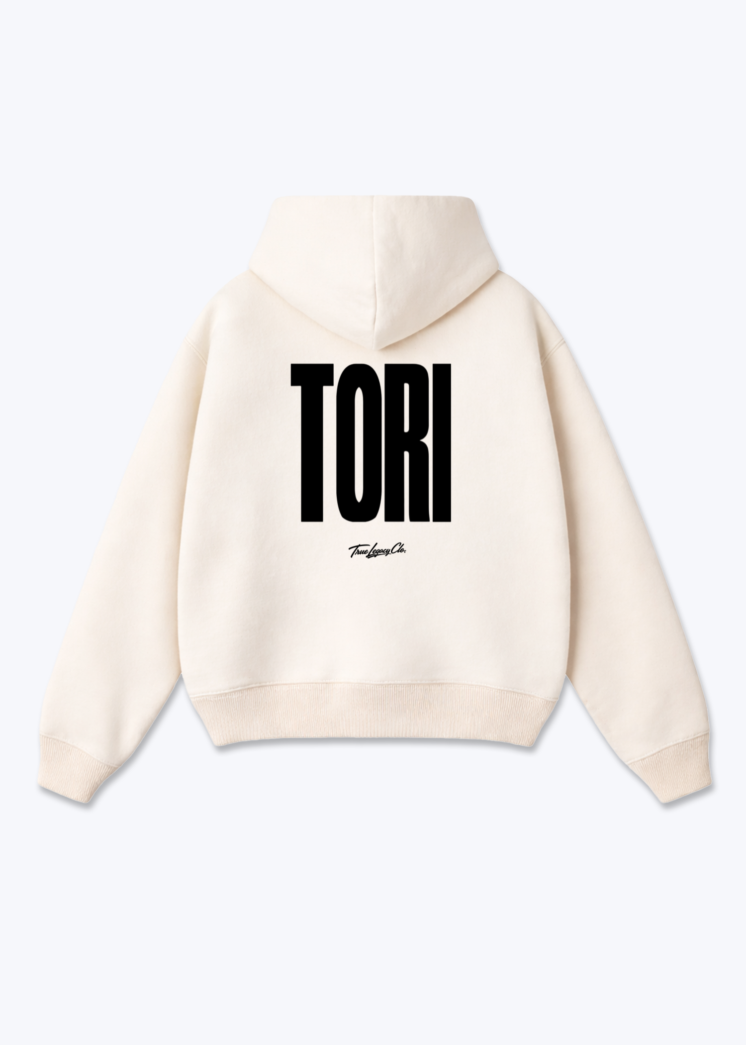 TORI - Oversized Hoodie - Beige Back (Designed)