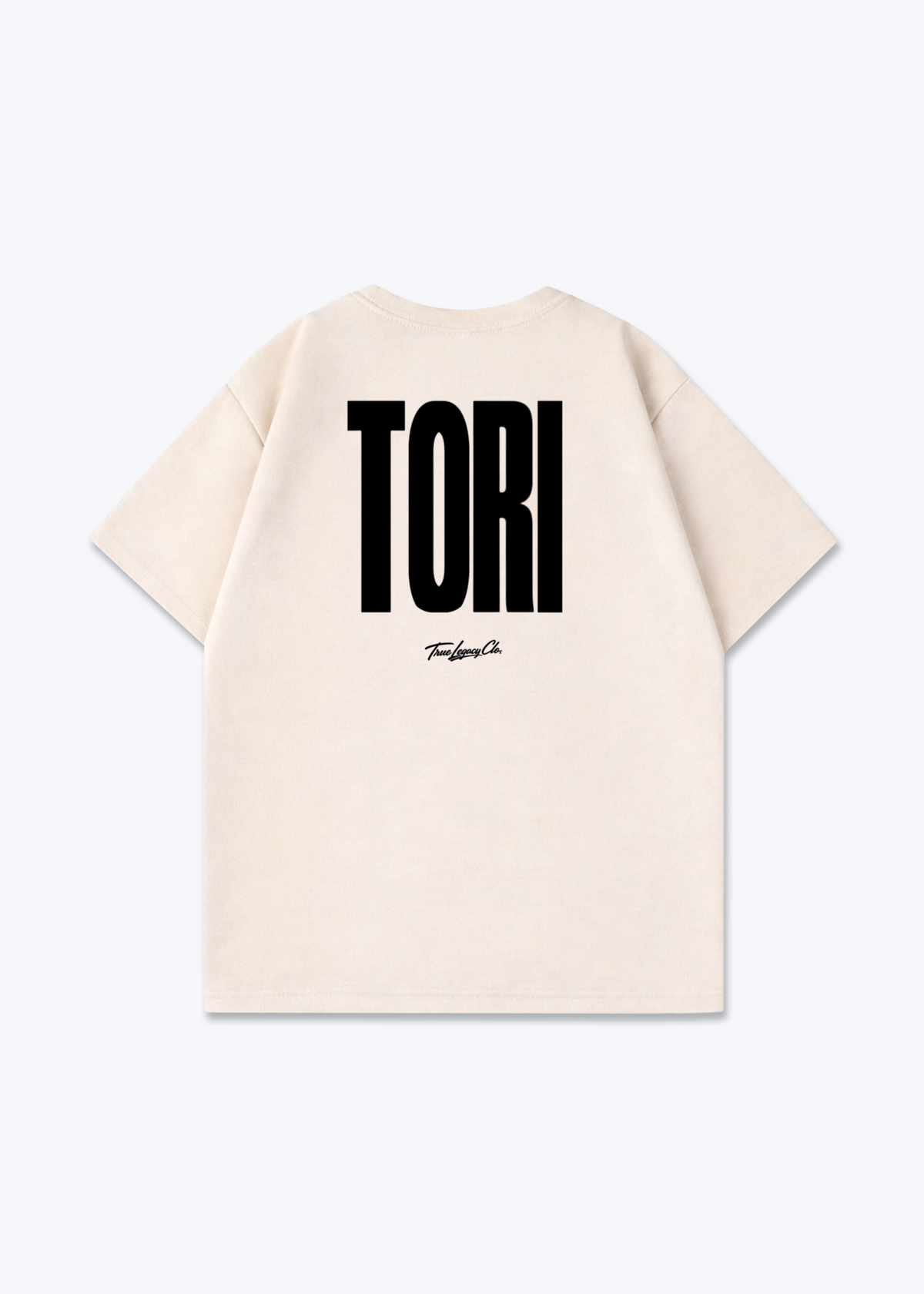 TORI - Oversized Shirt - Beige Back (Designed)