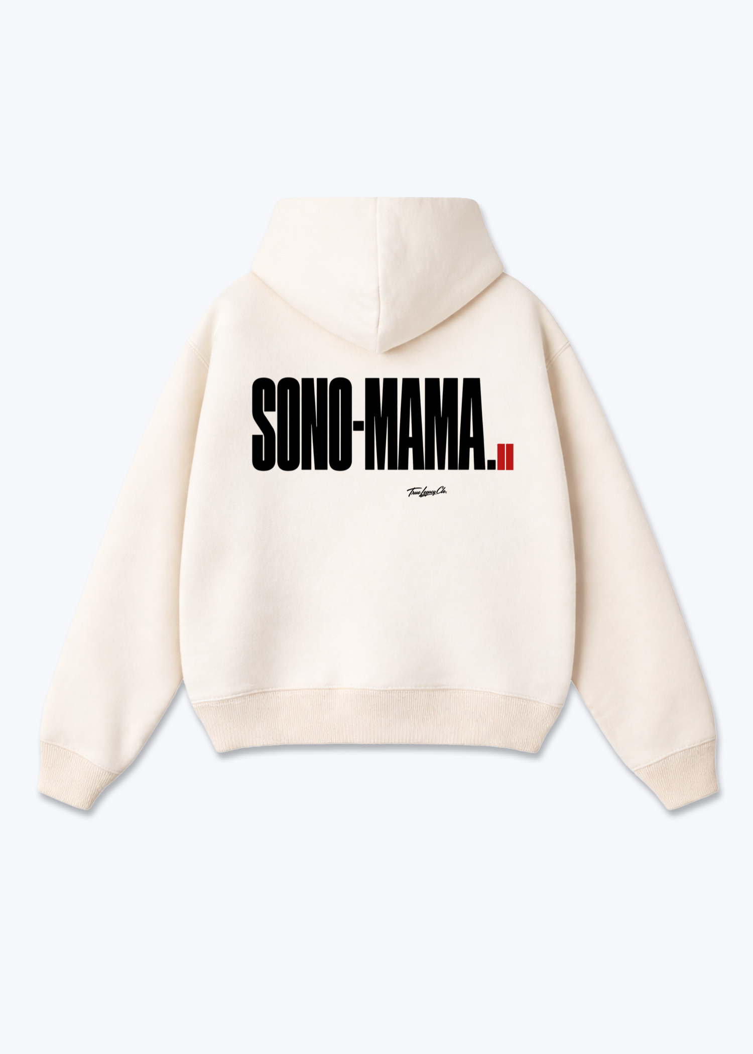 SONO-MAMA - Oversized Hoodie - Beige Back (Designed)