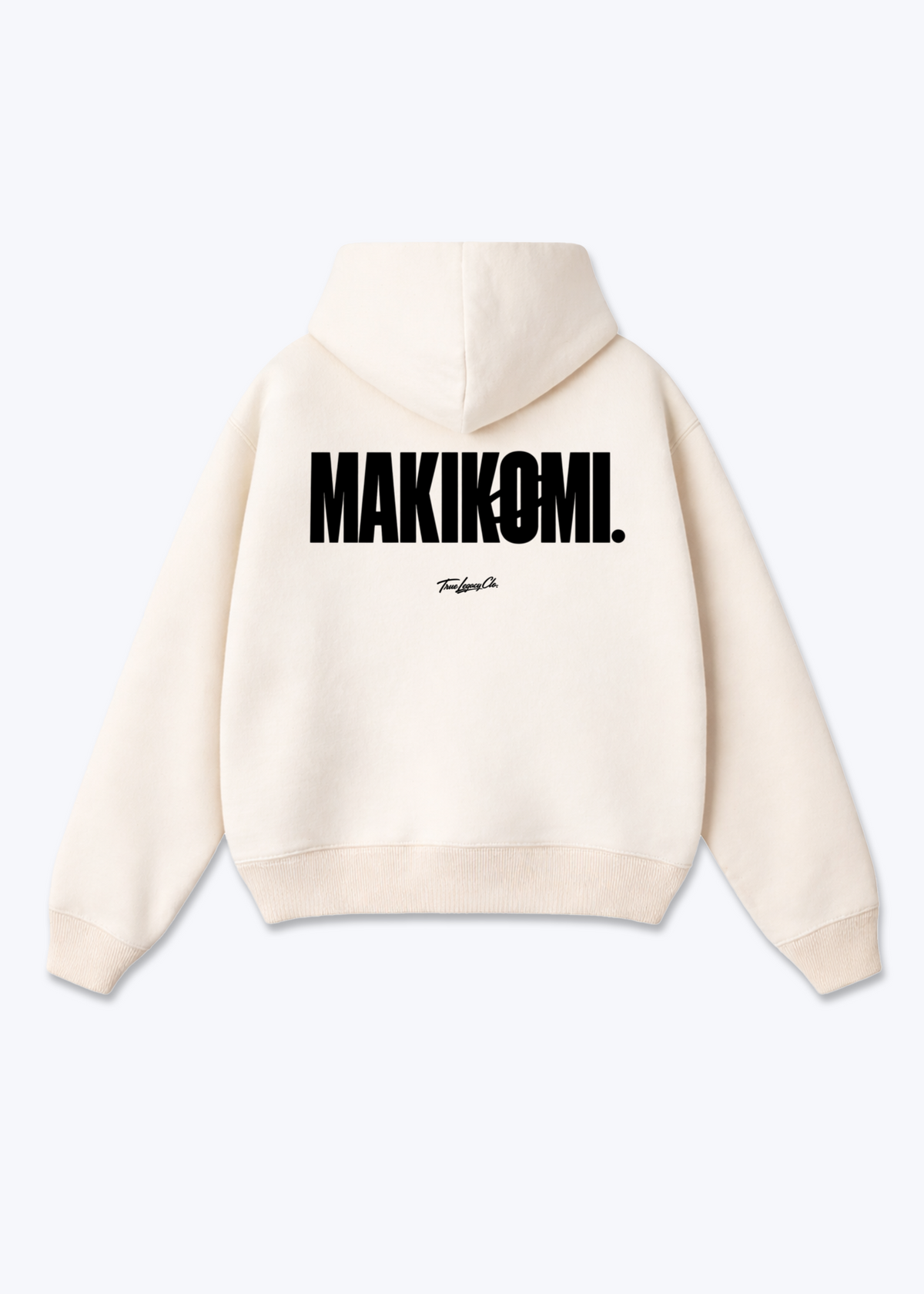 MAKIKOMI - Oversized Hoodie - Beige Back (Designed)