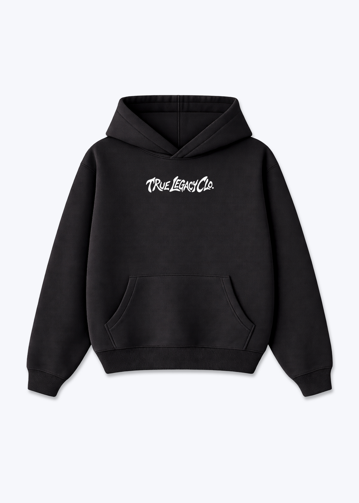 TRUE LEGACY CLO. - Oversized Hoodie - Black Front (Designed)