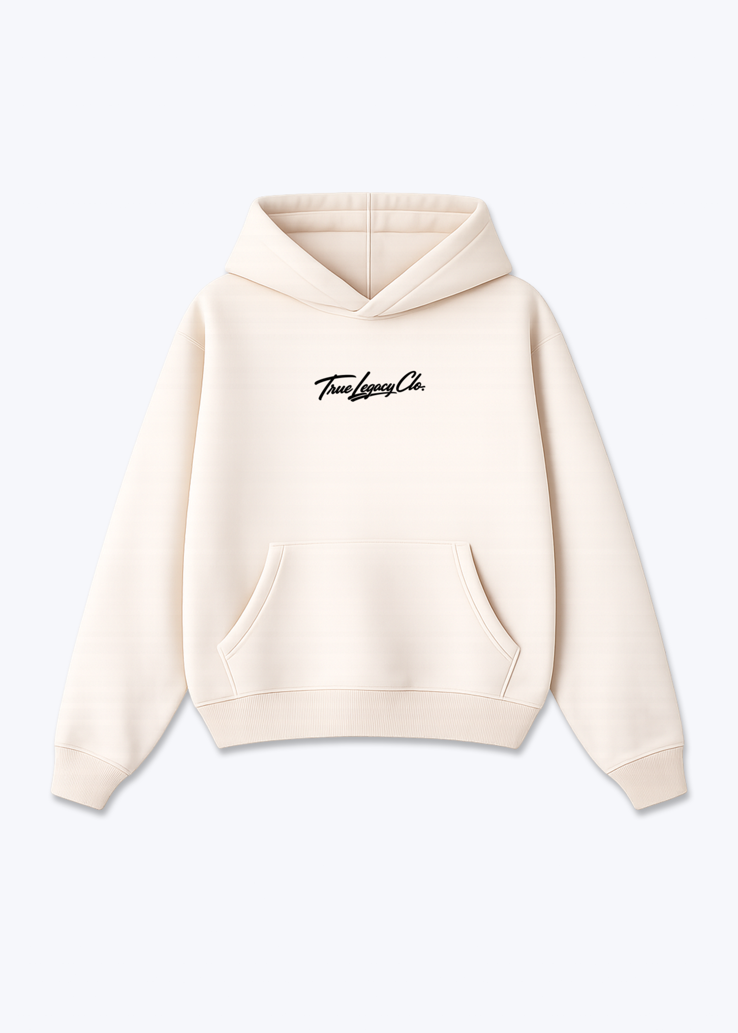 TRUE LEGACY CLO. (ORIGINAL) - Oversized Hoodie - Beige Front (Designed)
