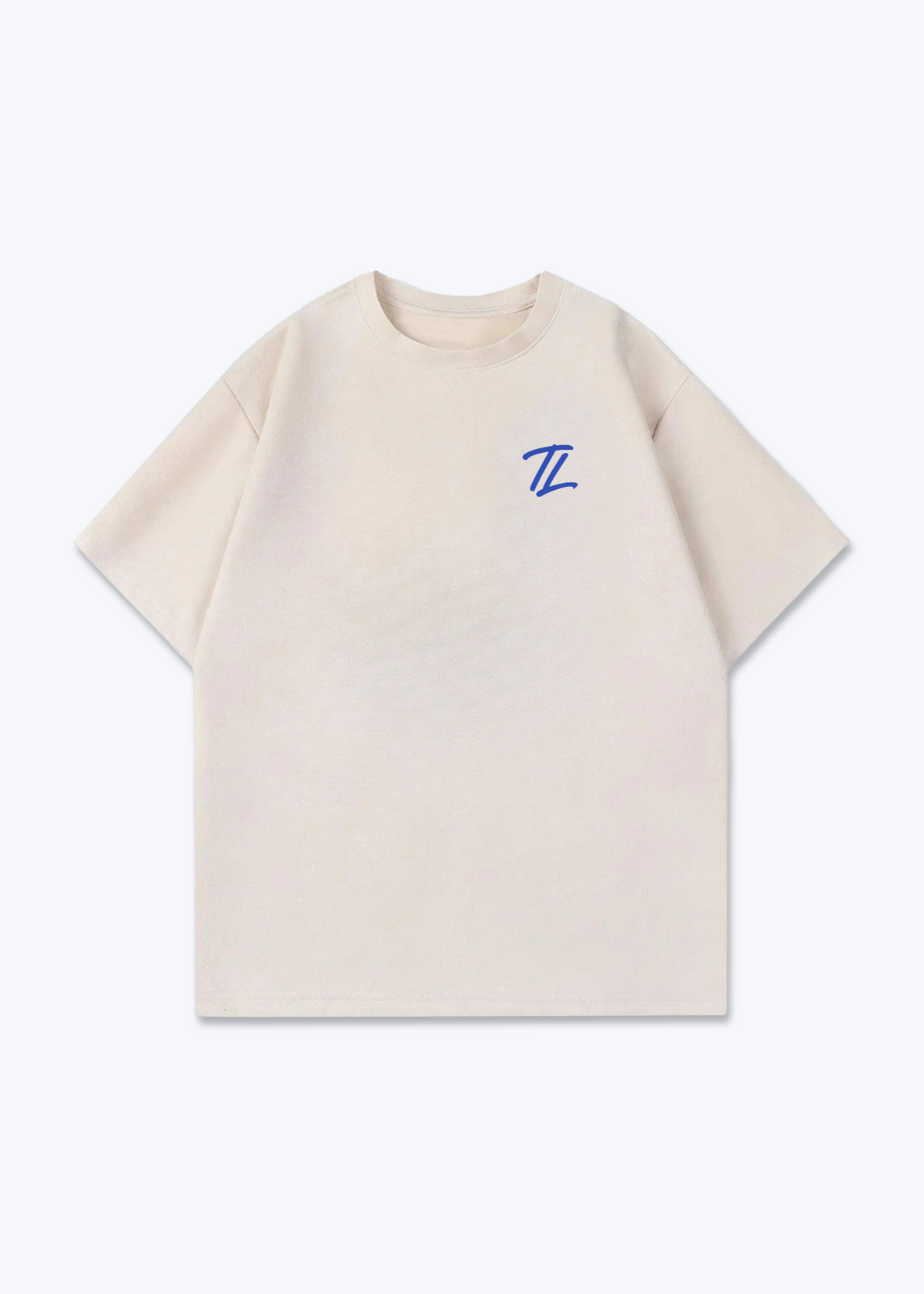 TL - Oversized Shirt - Beige Front (Designed)