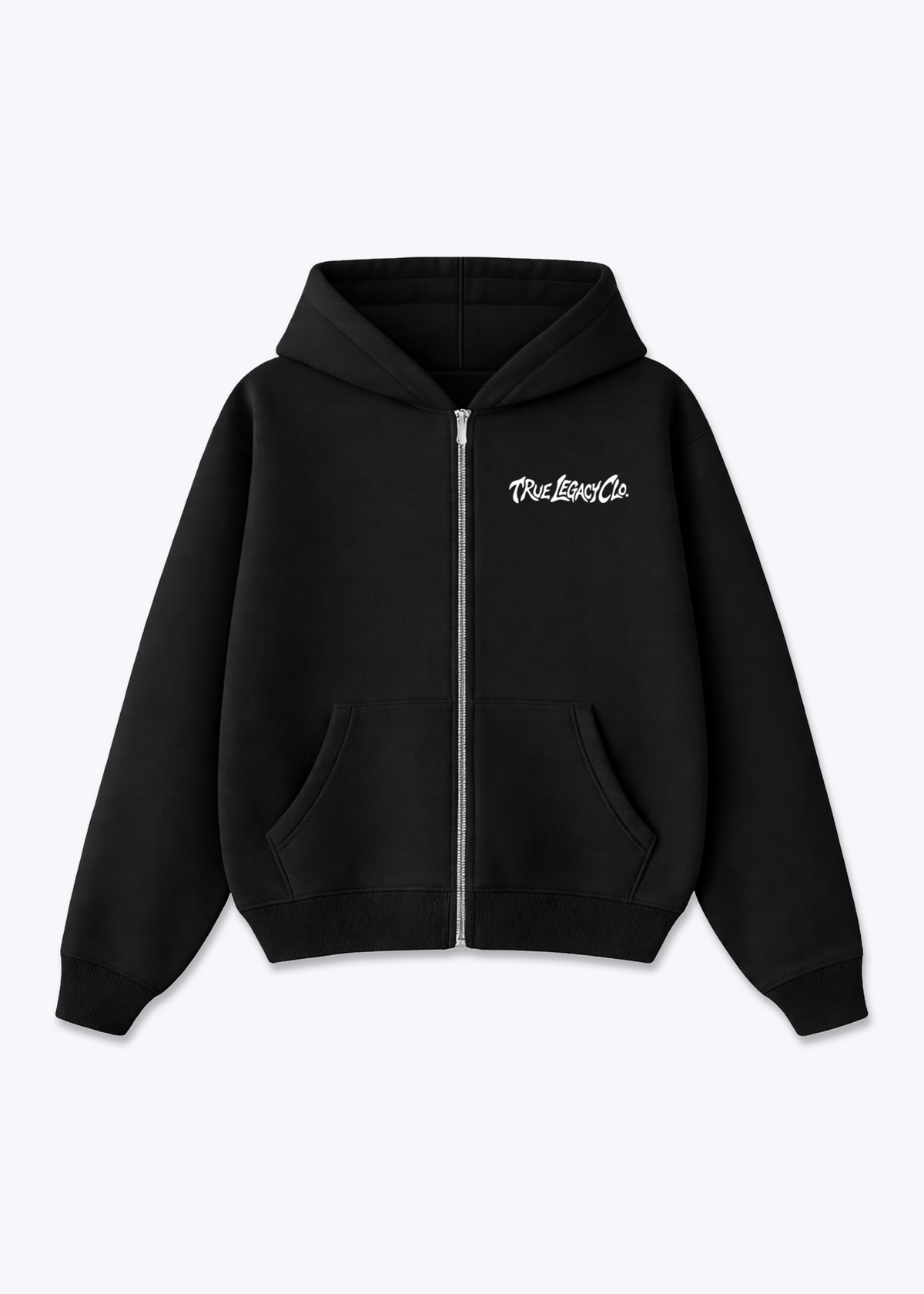 TRUE LEGACY CLO. - Zip Hoodie - Black Front (Designed)