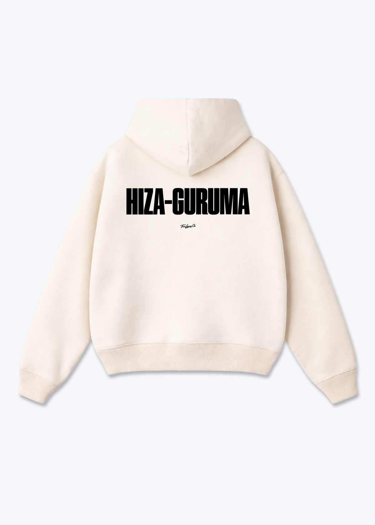 HIZA-GURUMA - Oversized Hoodie - Beige Back (Designed)