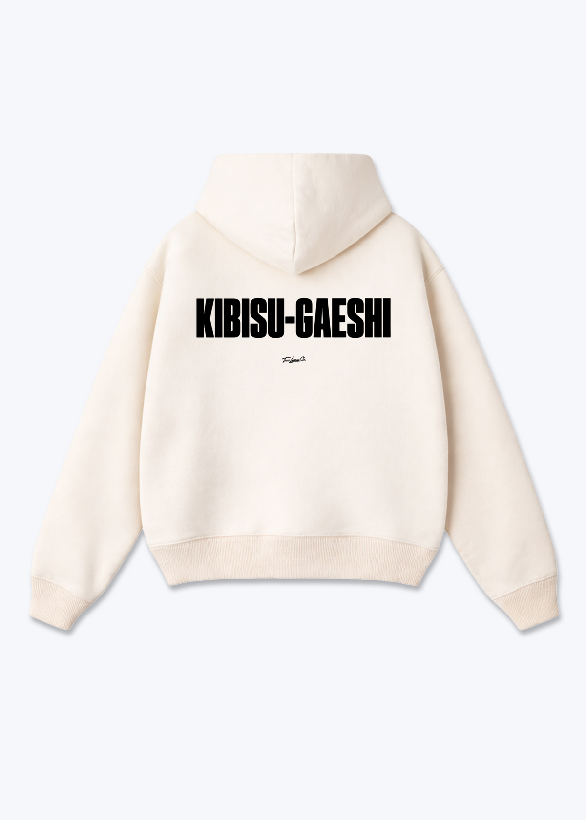 KIBISU-GAESHI - Oversized Hoodie - Beige Back (Designed)