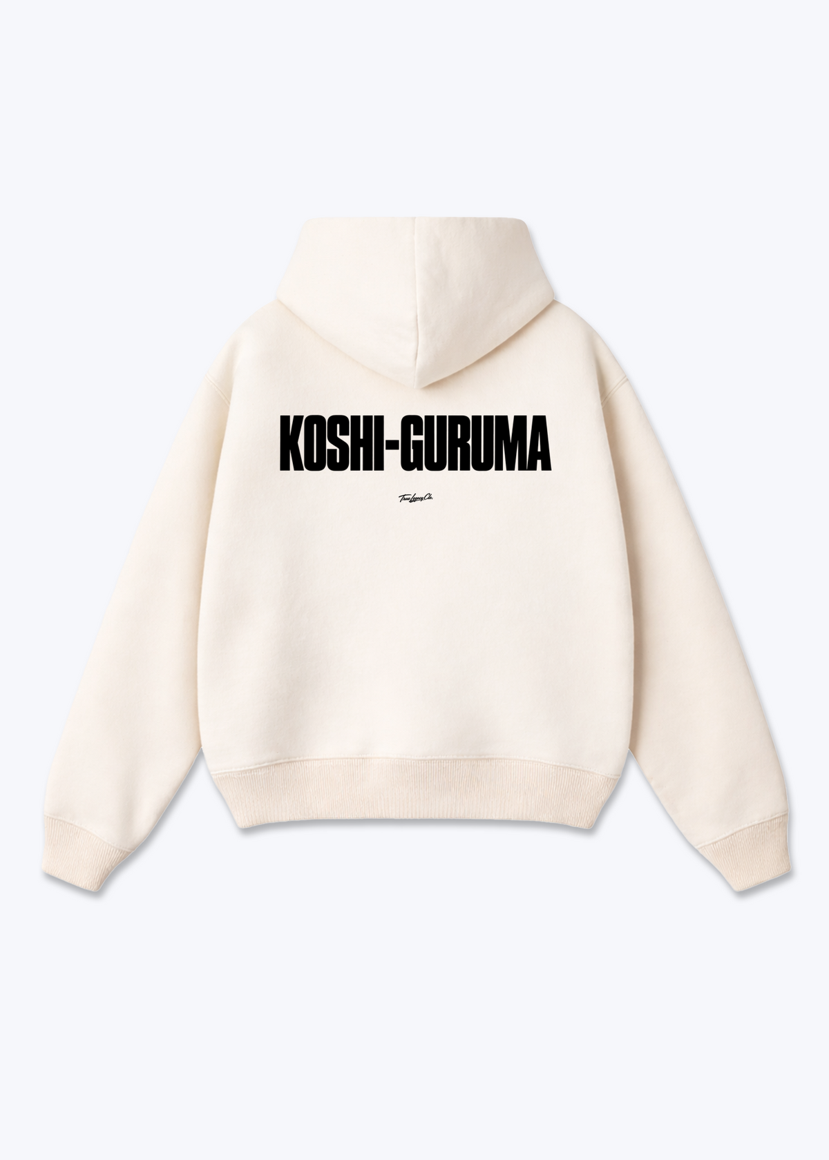 KOSHI-GURUMA - Oversized Hoodie - Beige Back (Designed)