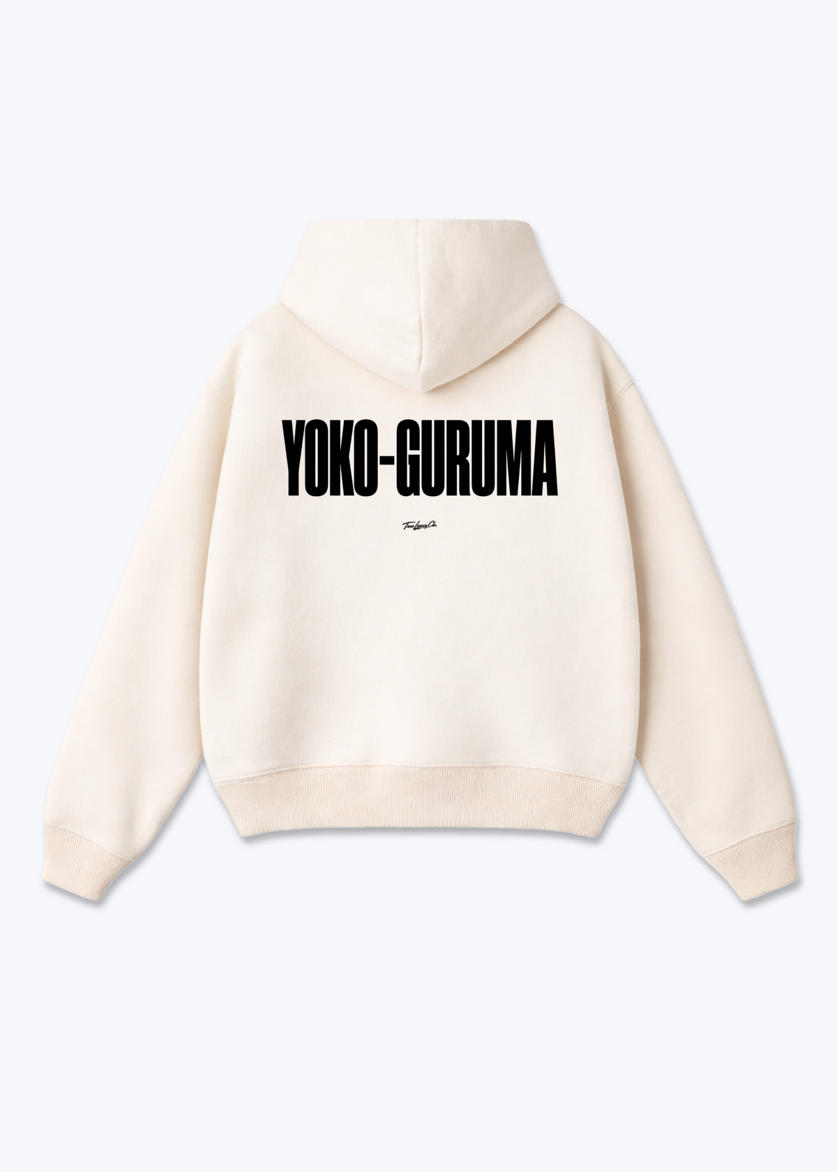 YOKO-GURUMA - Oversized Hoodie - Beige Back (Designed)
