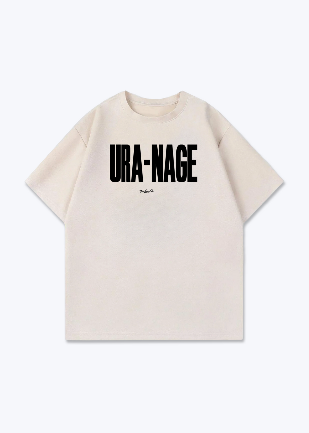 URA-NAGE - Oversized Shirt - Beige Front (Designed)