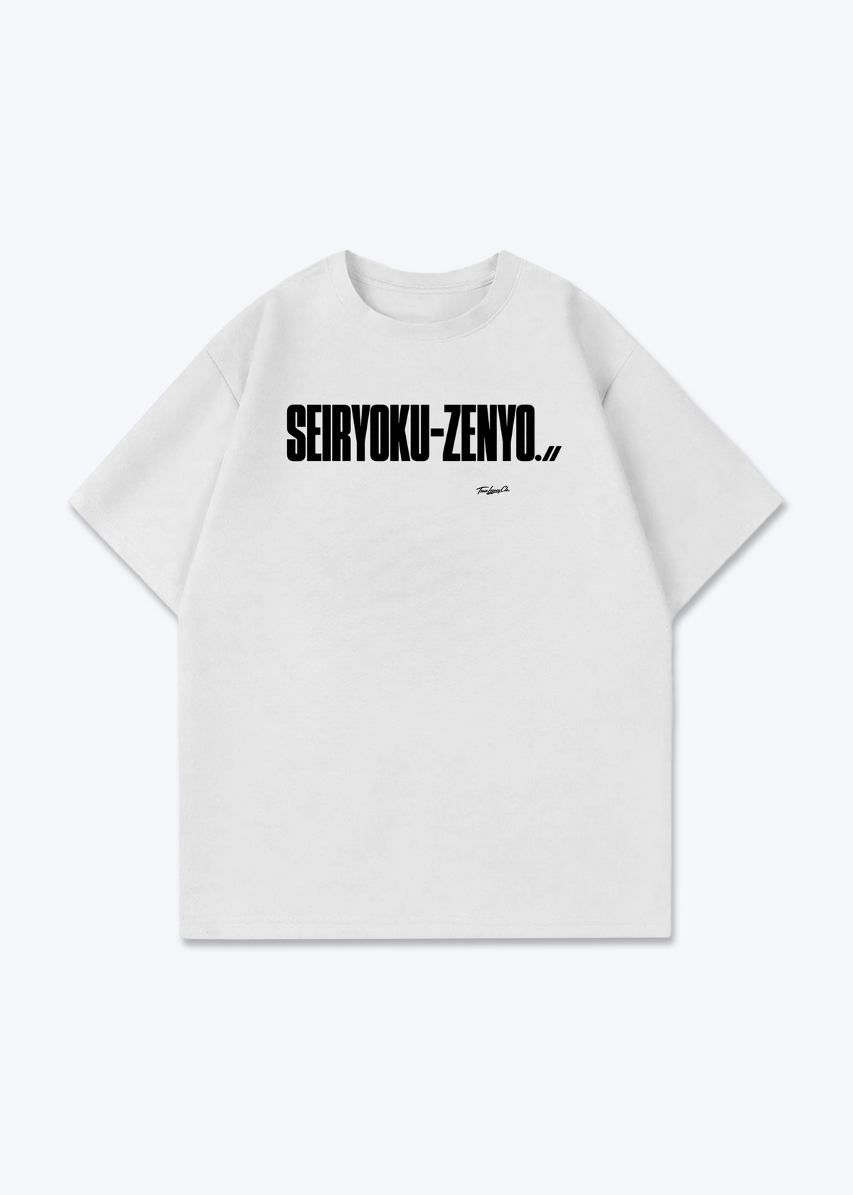 SEIRYOKU-ZENYO - Oversized Shirt - White Front (Designed)