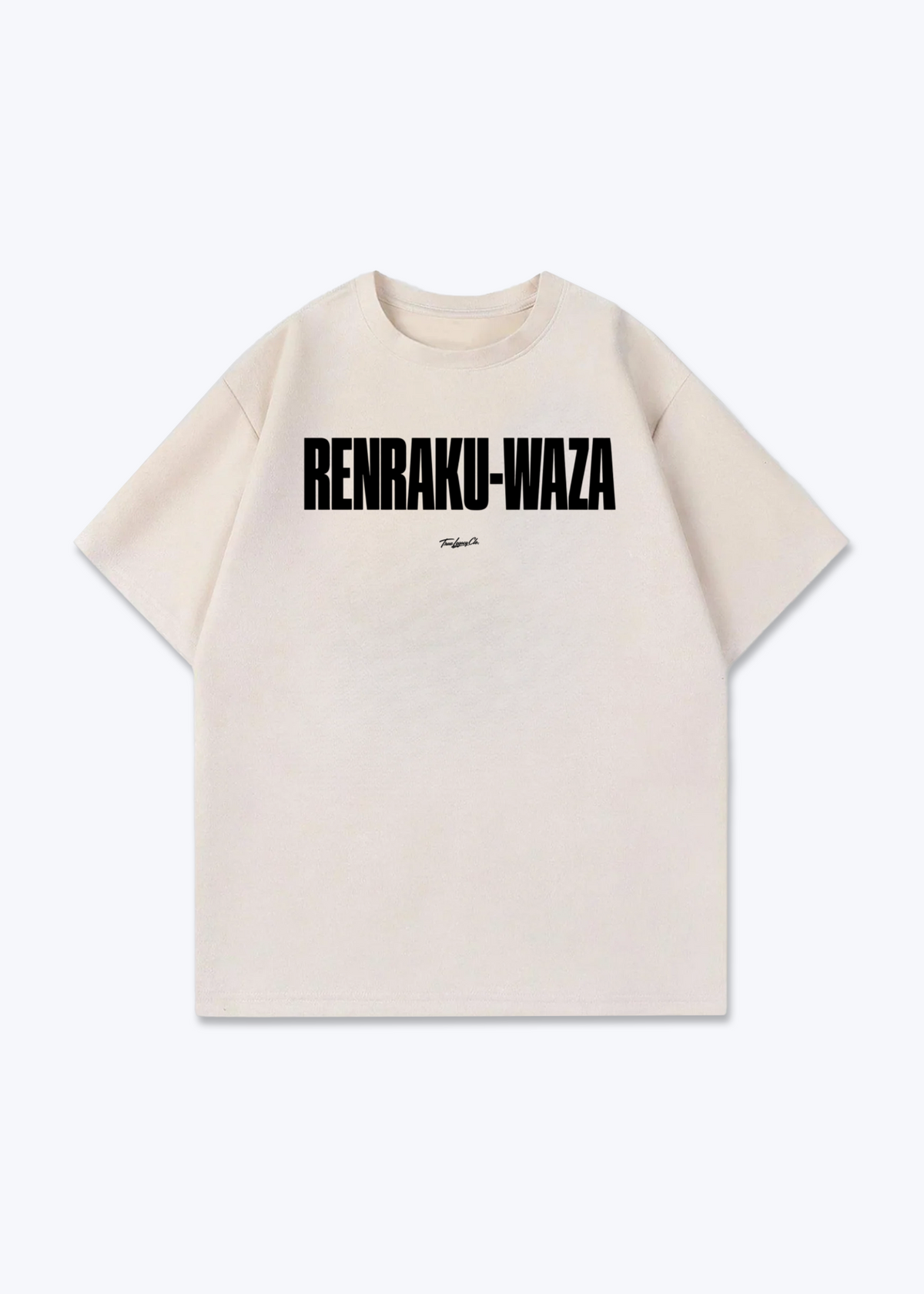 RENRAKU-WAZA - Oversized Shirt - Beige Front (Designed)