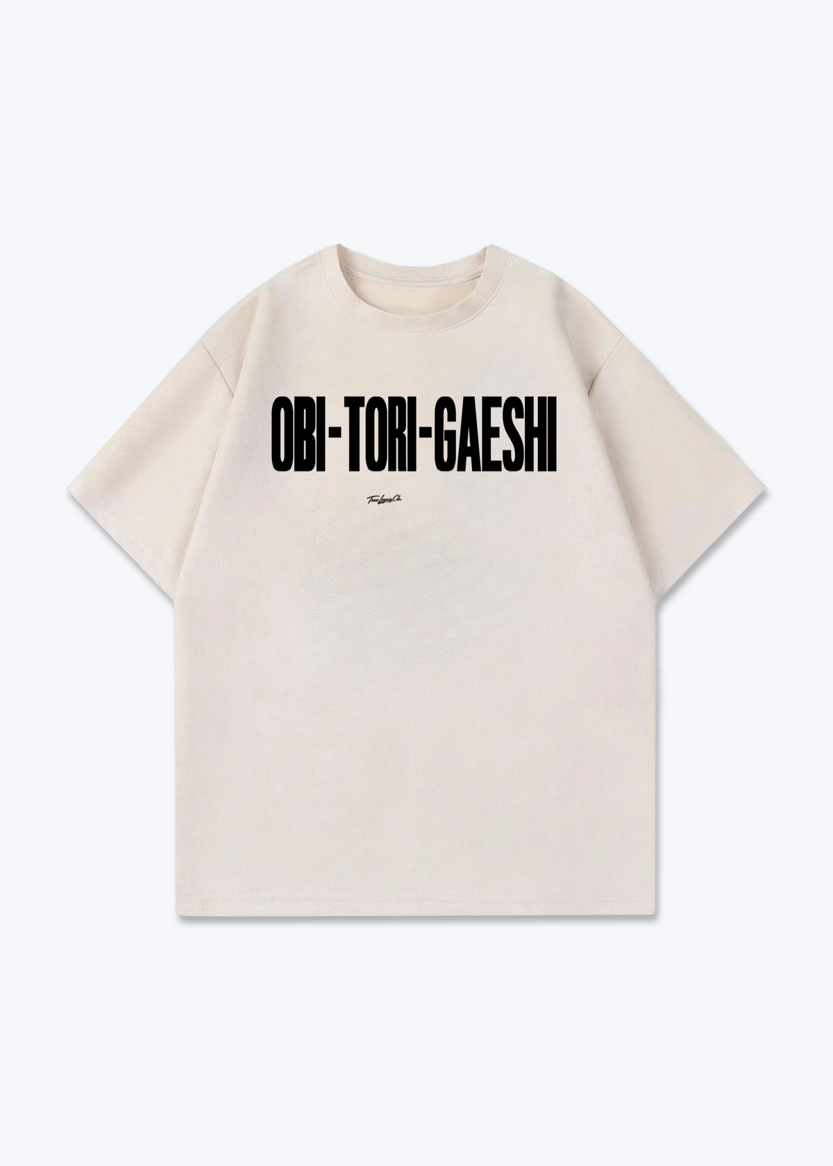 OBI-TORI-GAESHI - Oversized Shirt - Beige Front (Designed)