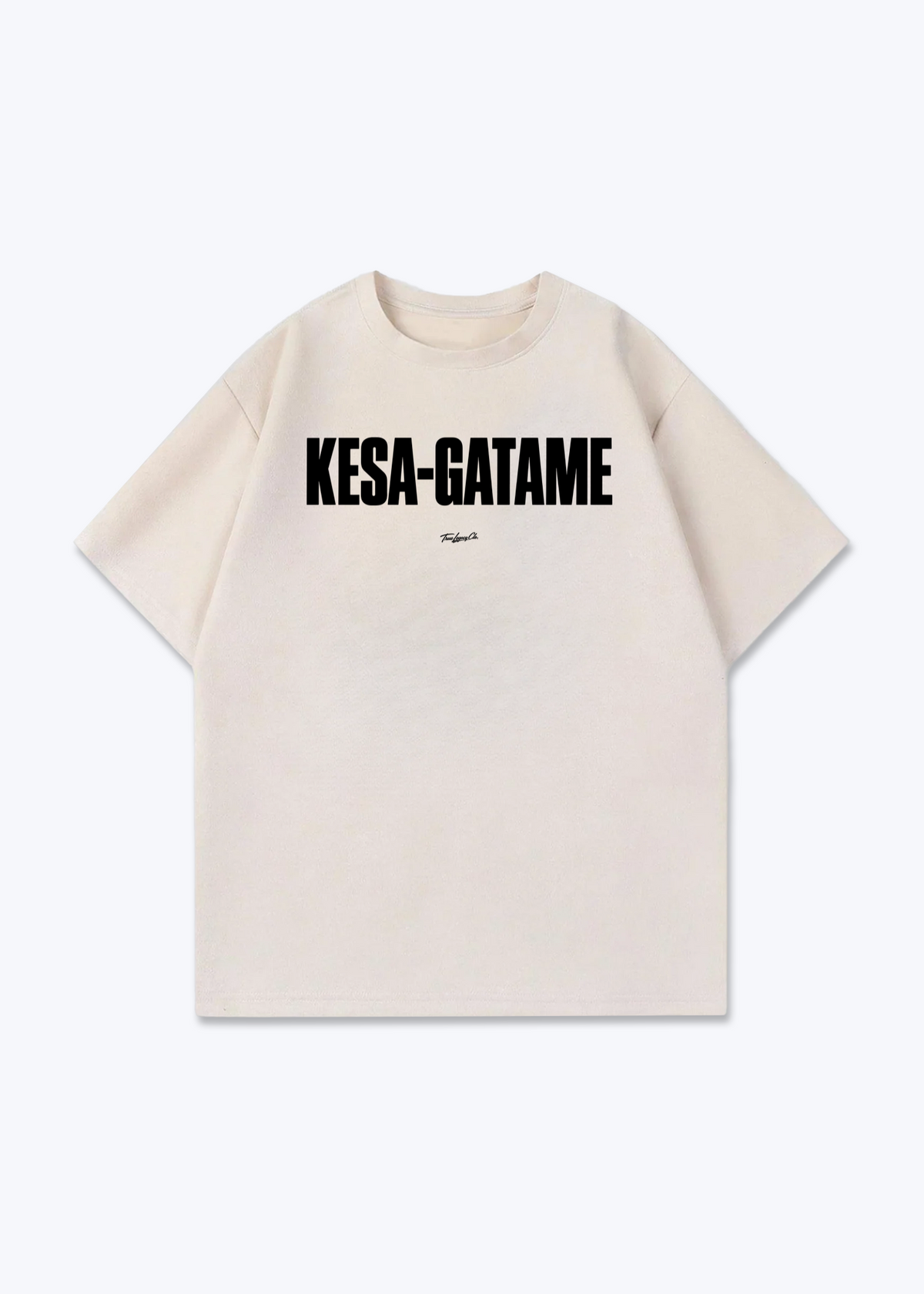 KESA-GATAME - Oversized Shirt - Beige Front (Designed)