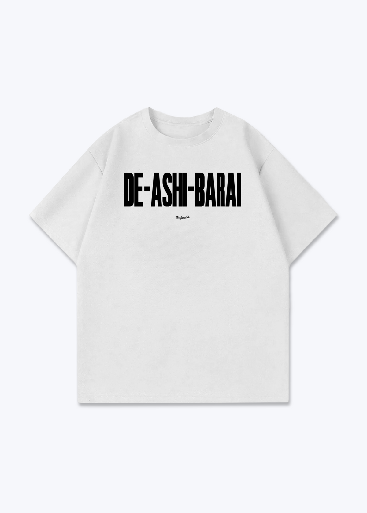 DE-ASHI-BARAI - Oversized Shirt - White Front (Designed)