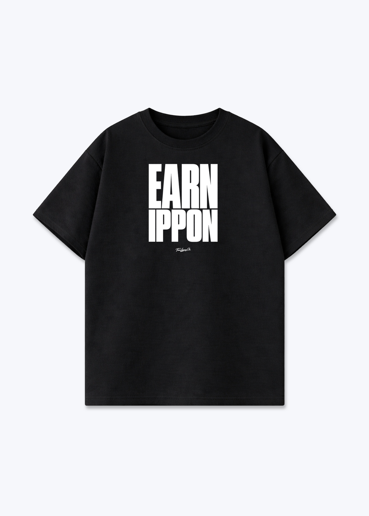 EARN IPPON - Oversized Shirt - Black Front (Designed)