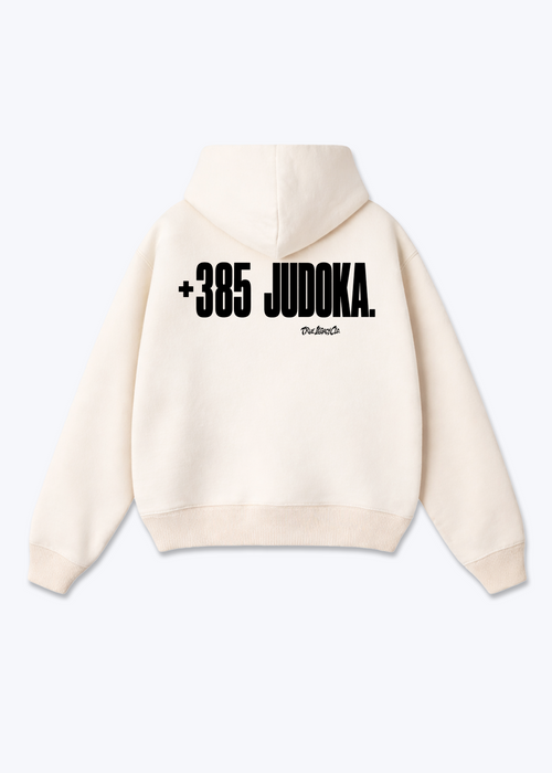 +385 JUDOKA (CRO) - Oversized Hoodie - Beige Back (Designed)