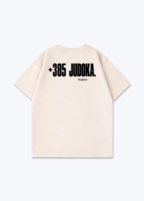 +385 JUDOKA (CRO) - Oversized Shirt - Beige Back (Designed)