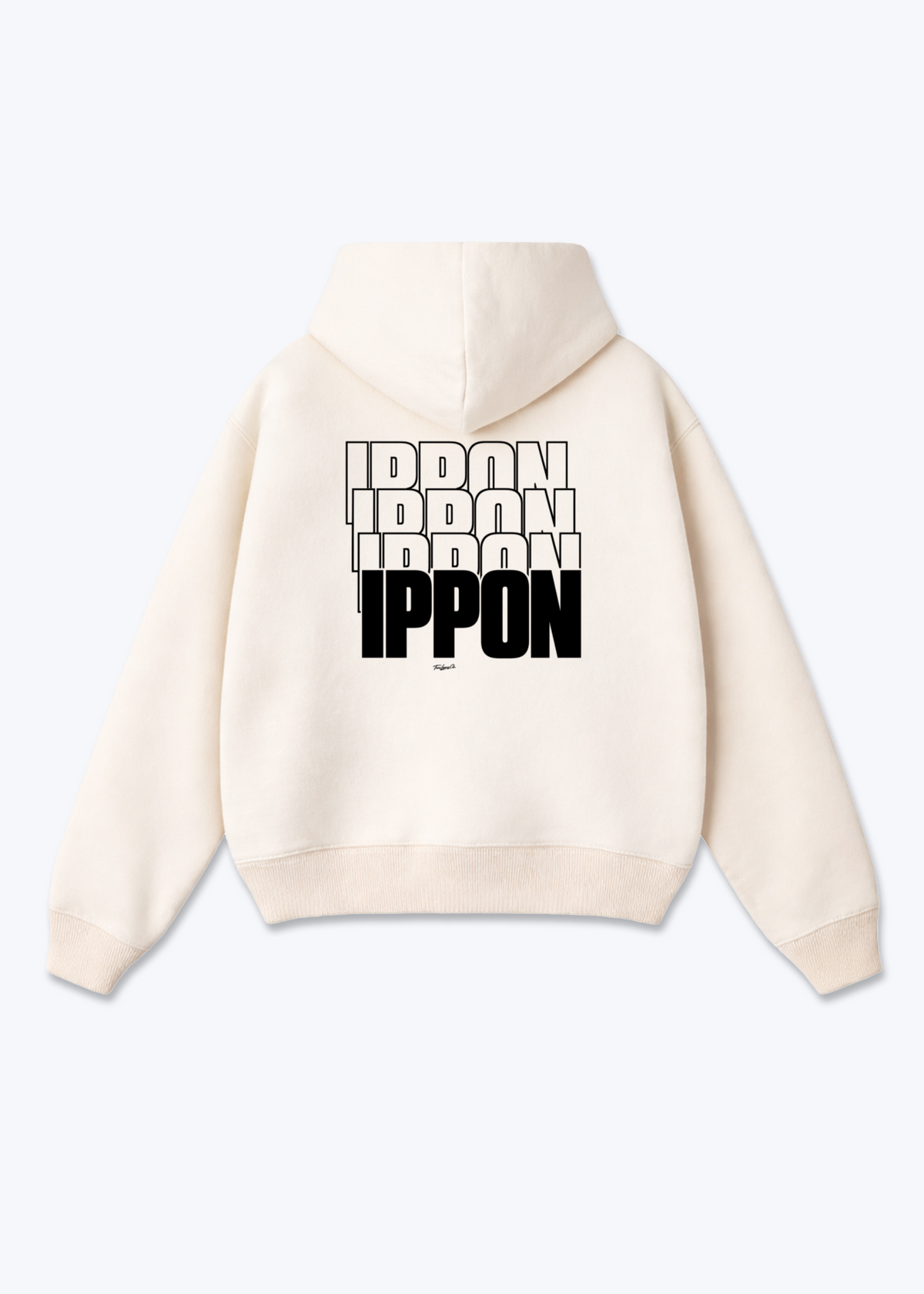 IPPON ECHO - Oversized Hoodie - Beige Back (Designed)