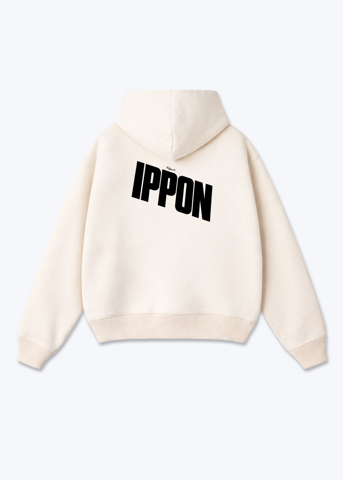 IPPON DIAGONAL - Oversized Hoodie - Beige Back (Designed)