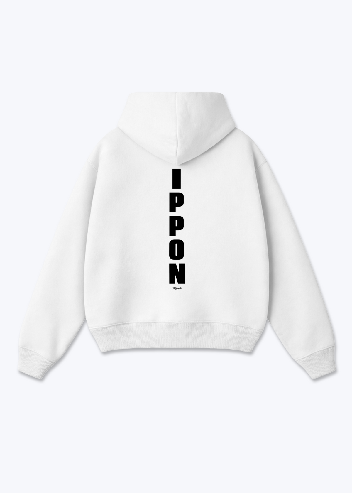 VERTICAL IPPON - Oversized Hoodie - White Back (Designed)